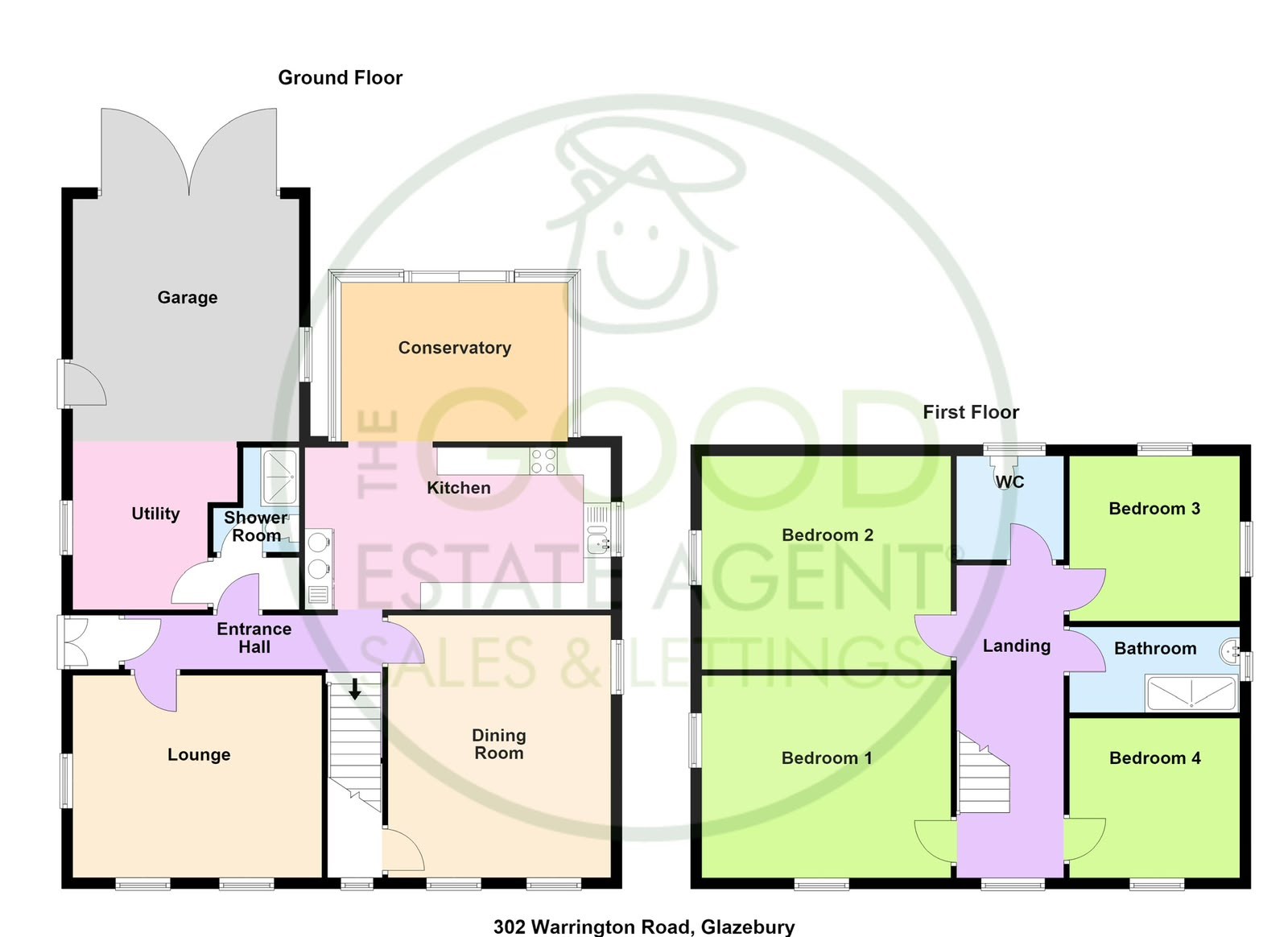 302-304,, Warrington Road,, Glazebury floorplan