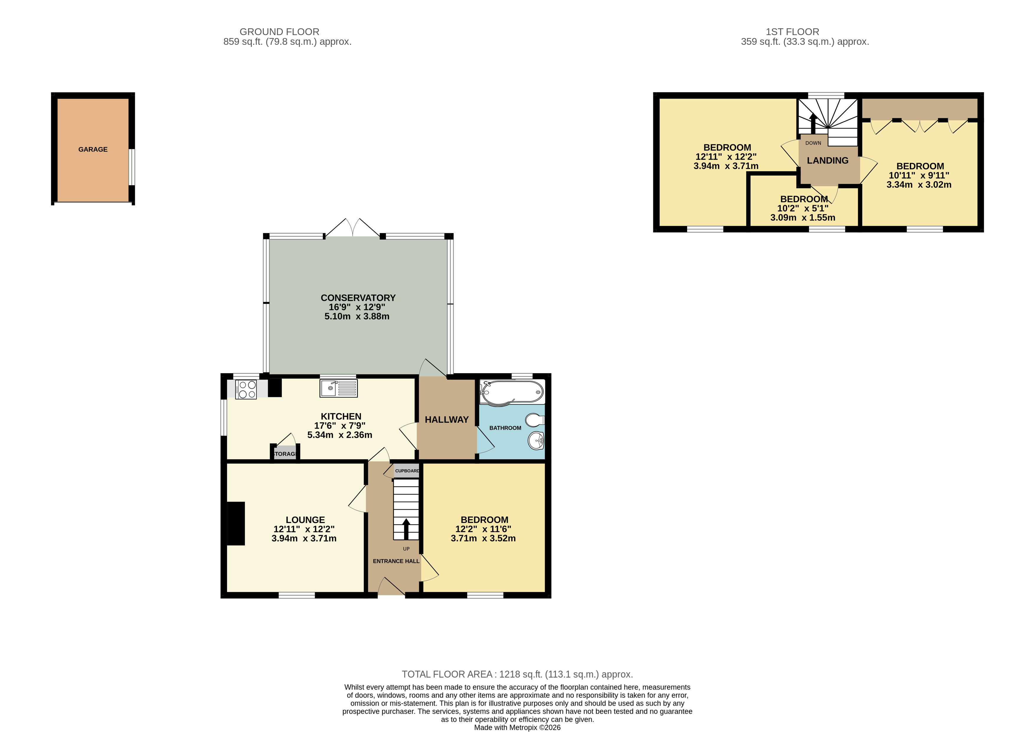 Central Villa, Four Lanes, Redruth floorplan