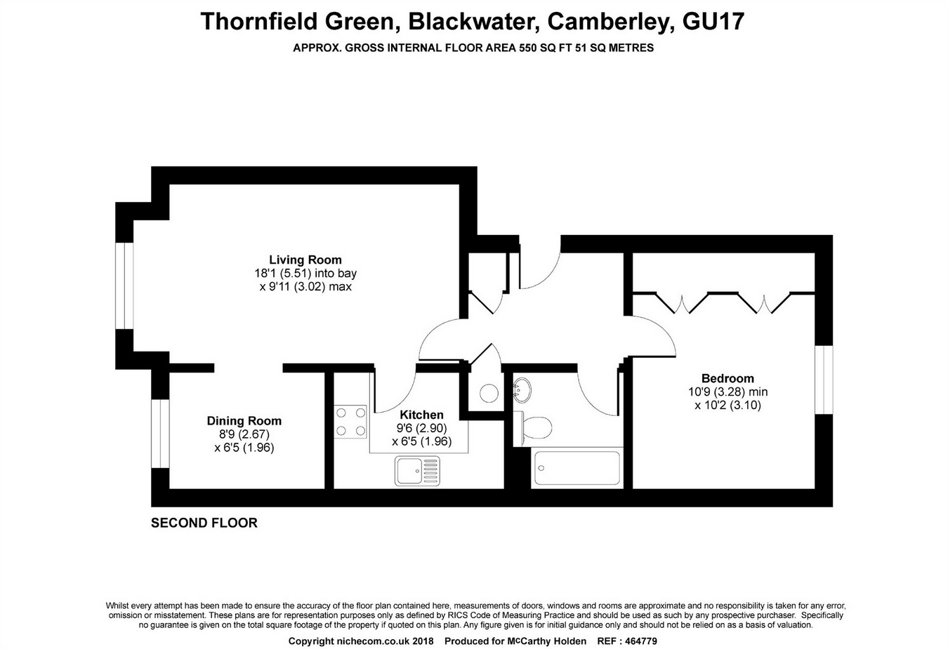 1 Bedrooms Flat to rent in Thornfield Green, Blackwater, Camberley GU17