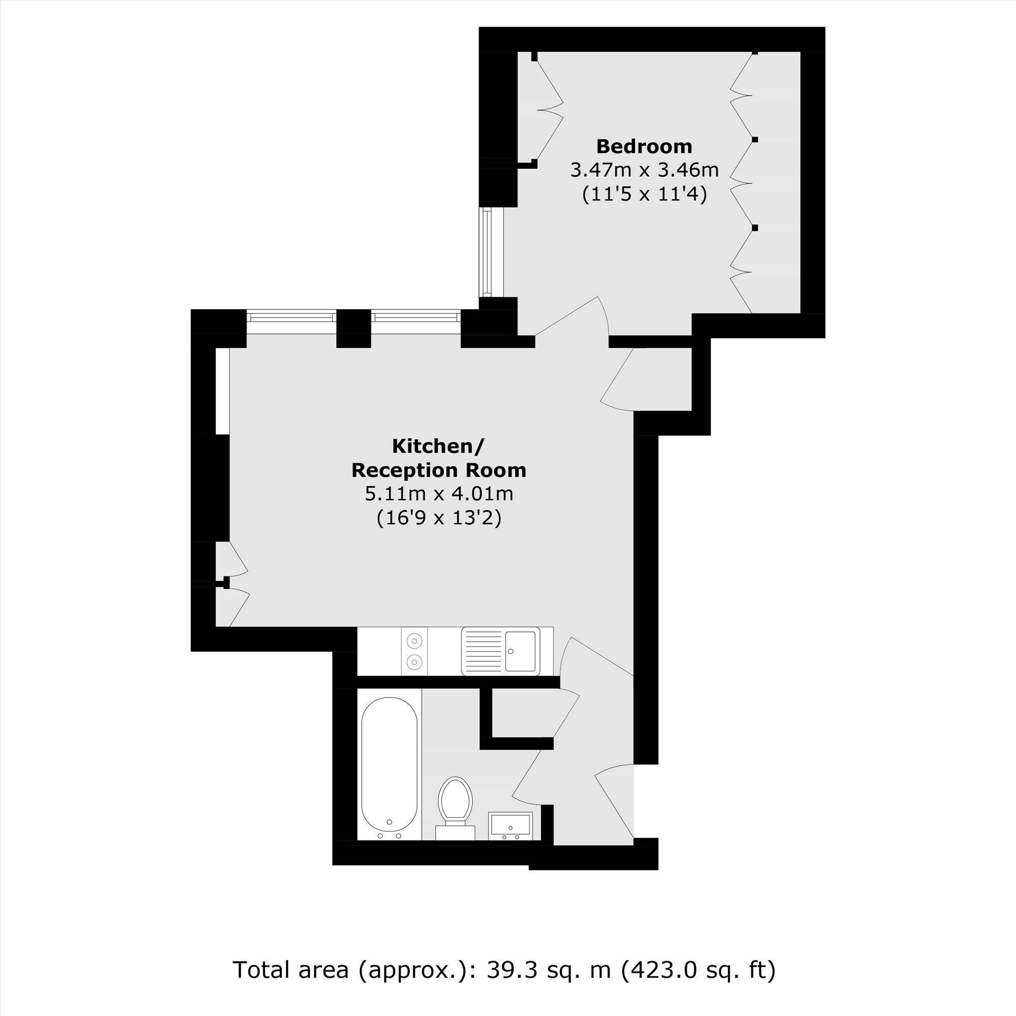 Flat 4, 8, Warwick Court, London floorplan