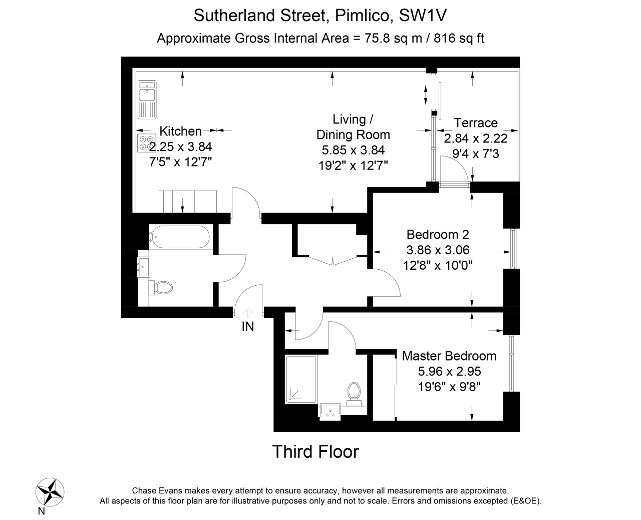 Flat 12, Ebury Apartment, Pimlico floorplan