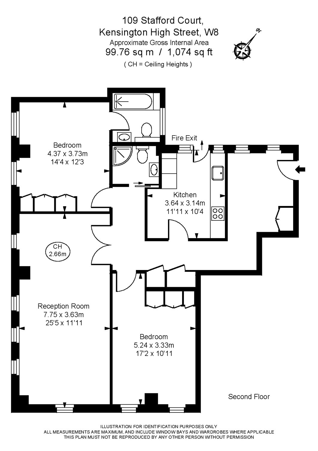 2 Bedrooms Flat to rent in Stafford Court, Kensington High Street, London W8