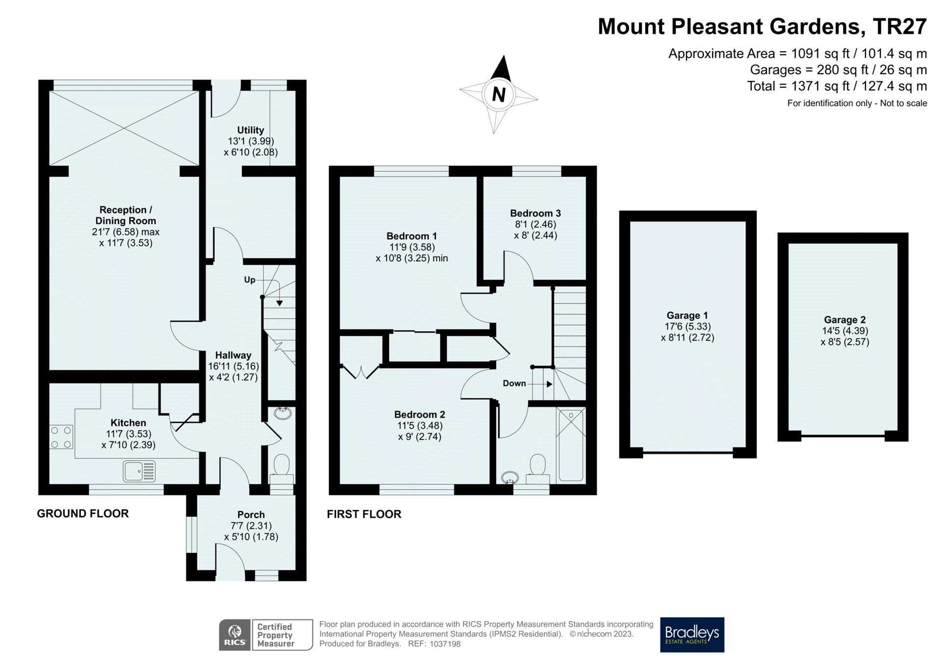 12 Mount Pleasant Gardens, Hayle Cornwall, Cornwall floorplan