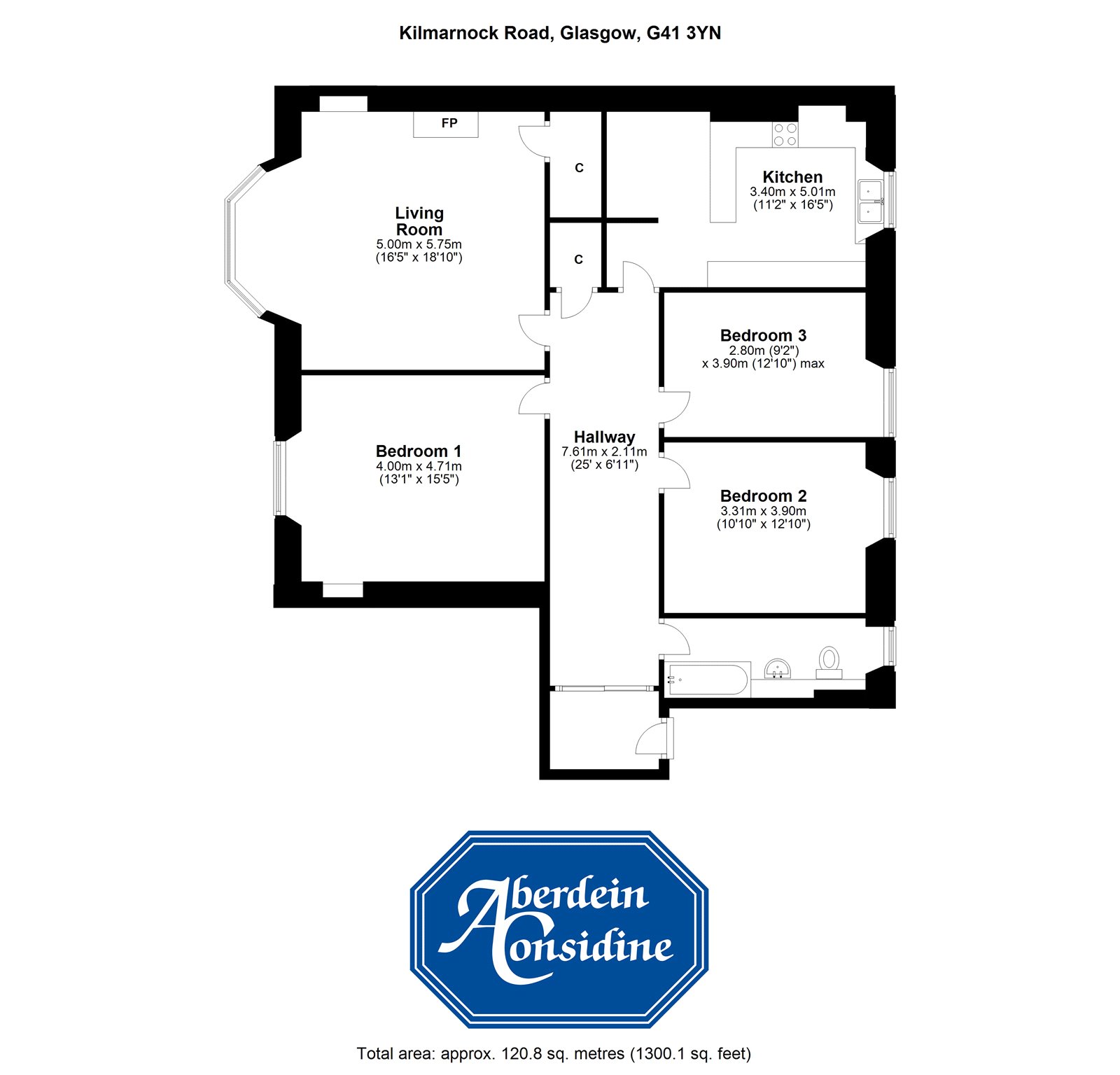 2/2, Kilmarnock Road, Shawlands, Glasgow G41, 3 bedroom flat for sale