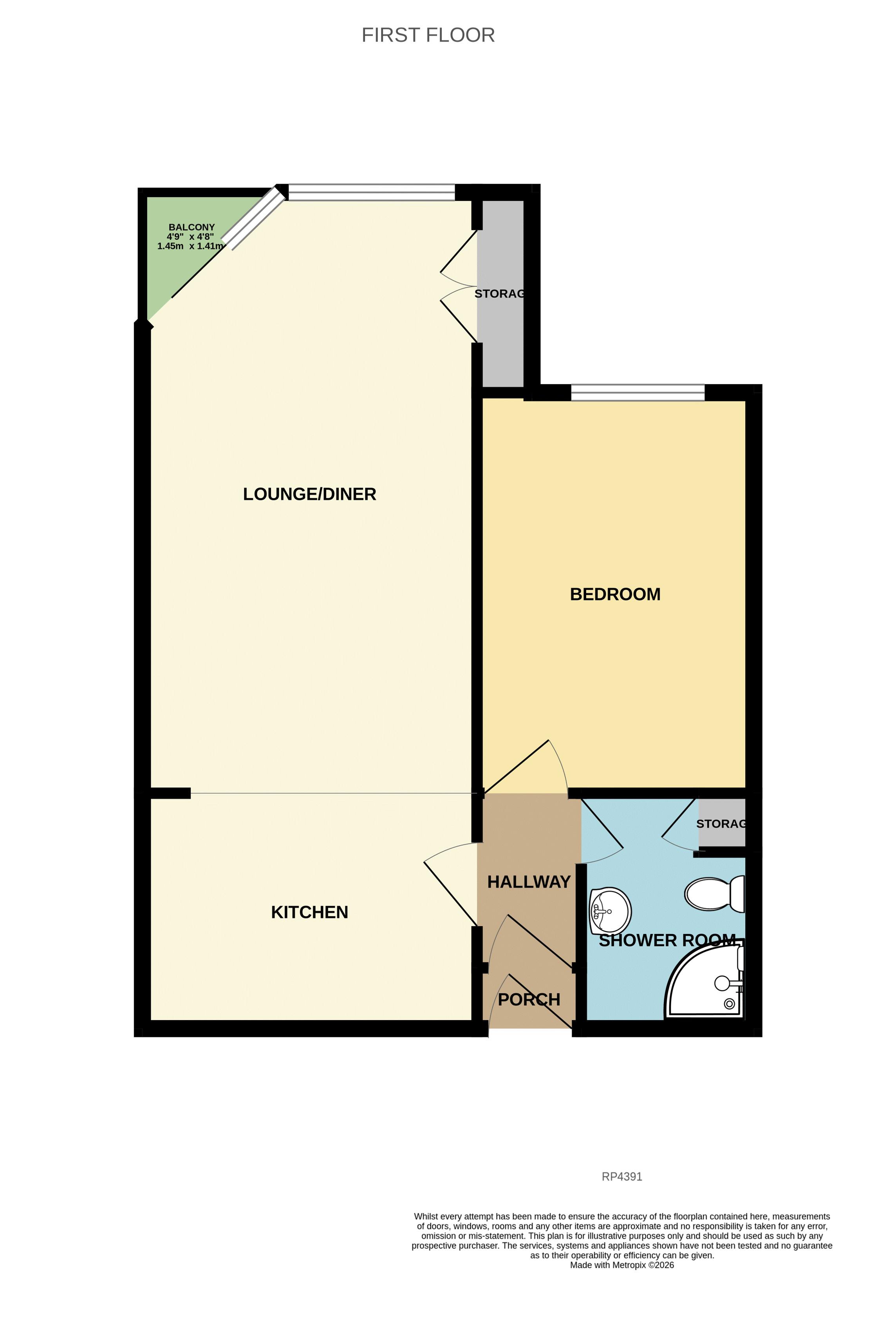 4 Marine View, Marine Road, Colwyn Bay floorplan