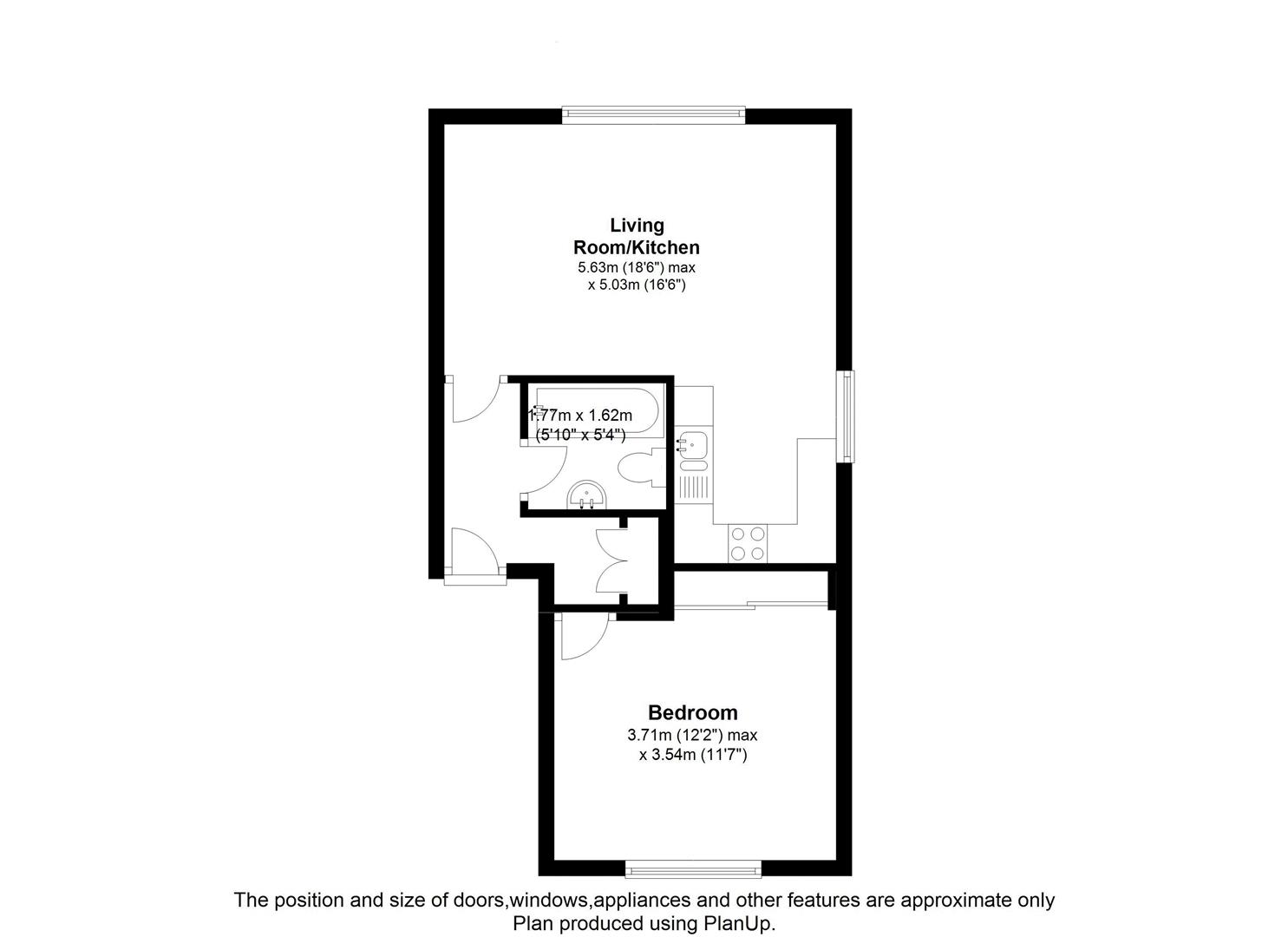 Flat 4, Clare Court, Burghley Street, Bourne floorplan