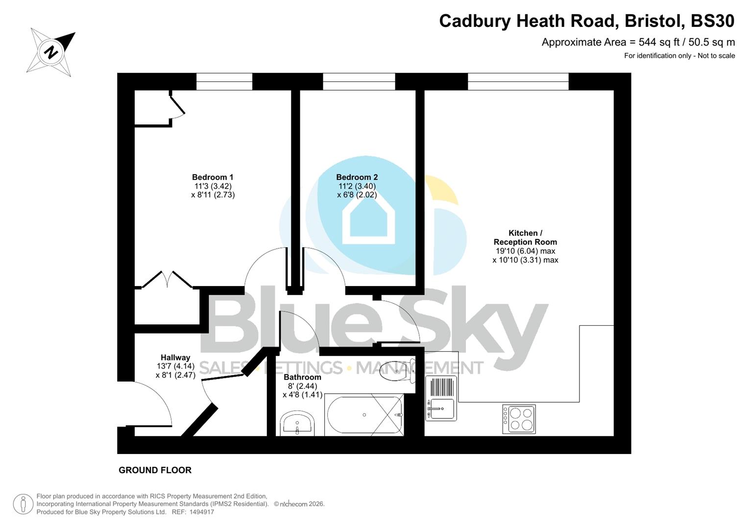 Apartment 4 Cadbury Gardens, Cadbury Heath Road, Bristol floorplan