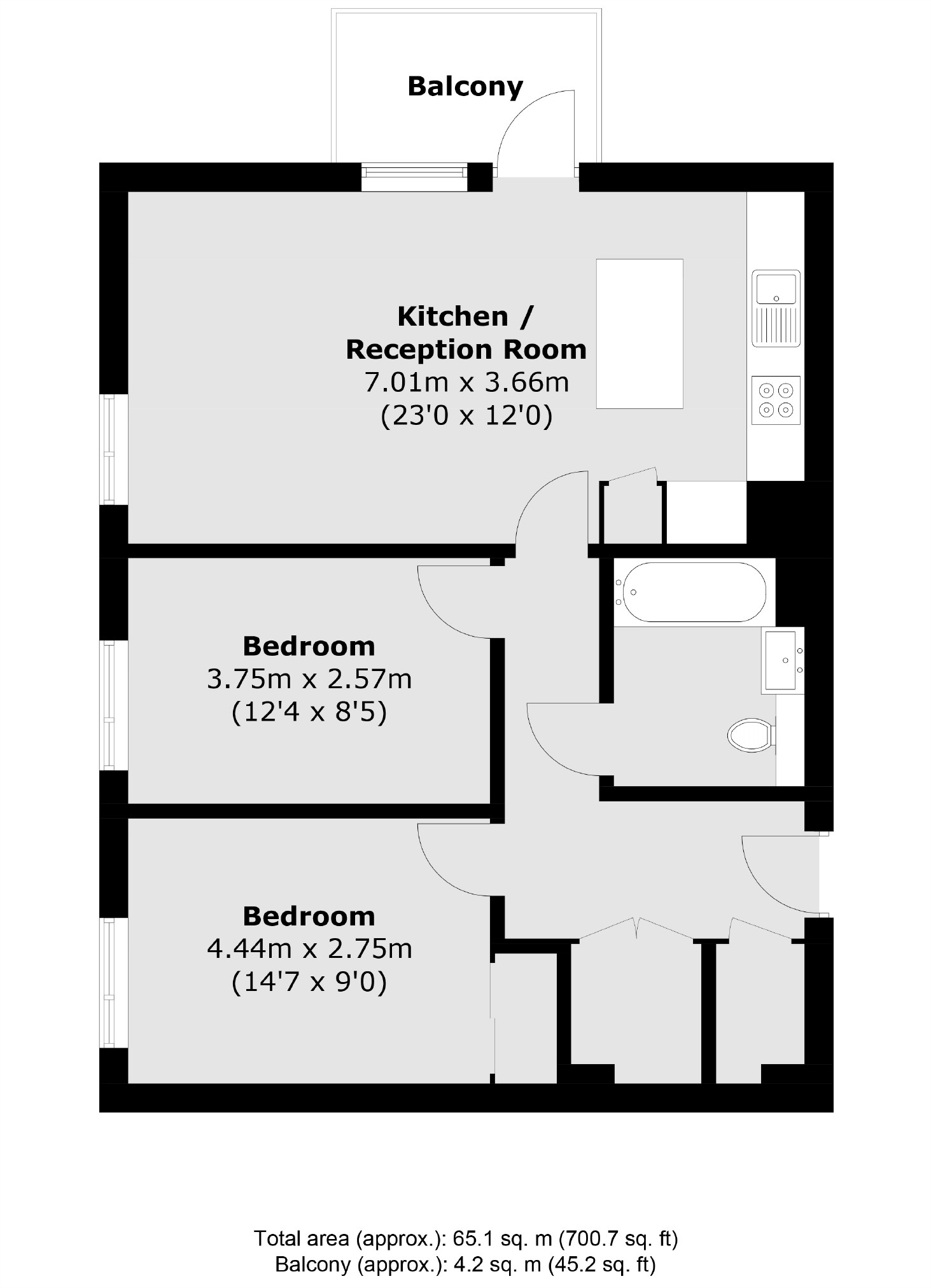 Flat 37, Kempton House, Heritage Place, Brentford floorplan