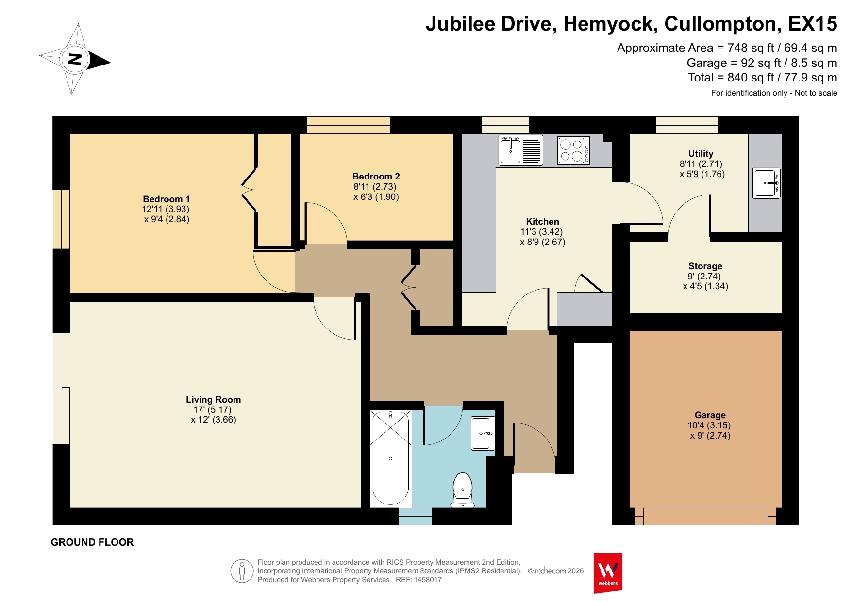 Flat 9, Mary Rose House,, Jubilee Drive, Cullompton floorplan