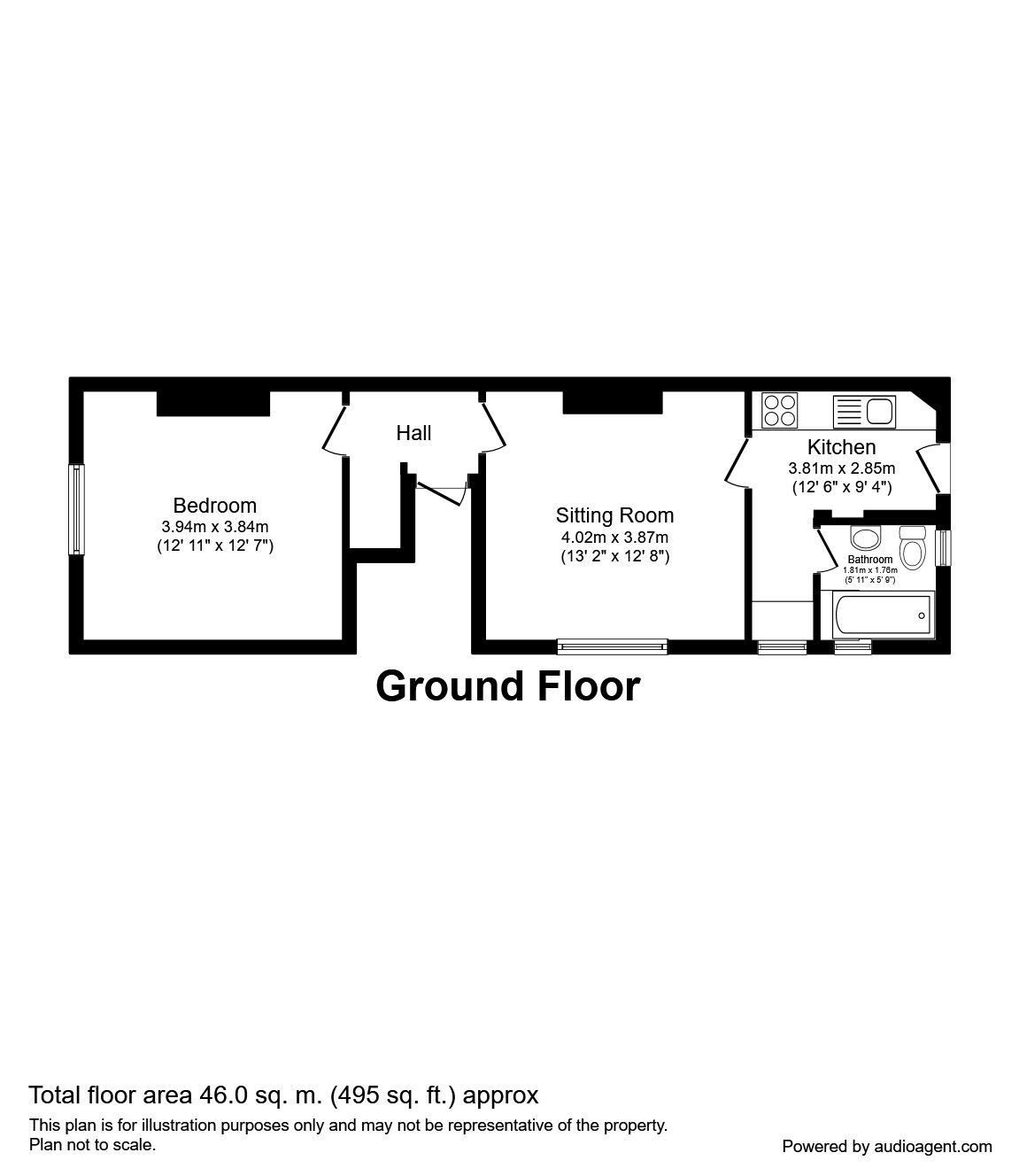 1 Bedrooms Flat to rent in Sheffield Road, Chesterfield S41