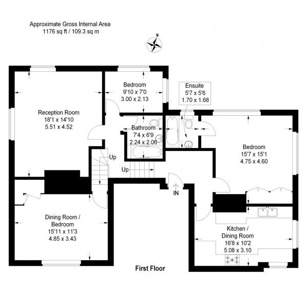 3 Bedrooms Flat to rent in Park Hill, Bromley BR1