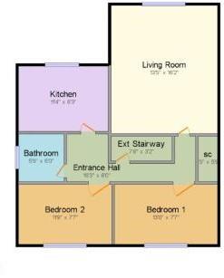 Flat 5 Bridford Court, 24, Station Road, Cannock floorplan