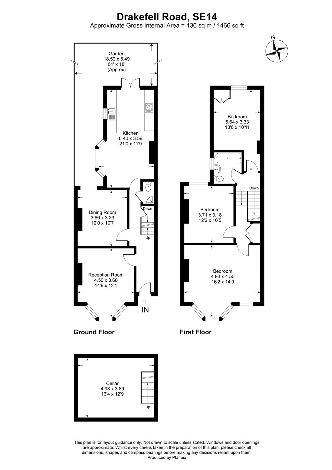 59, Drakefell Road, New Cross floorplan