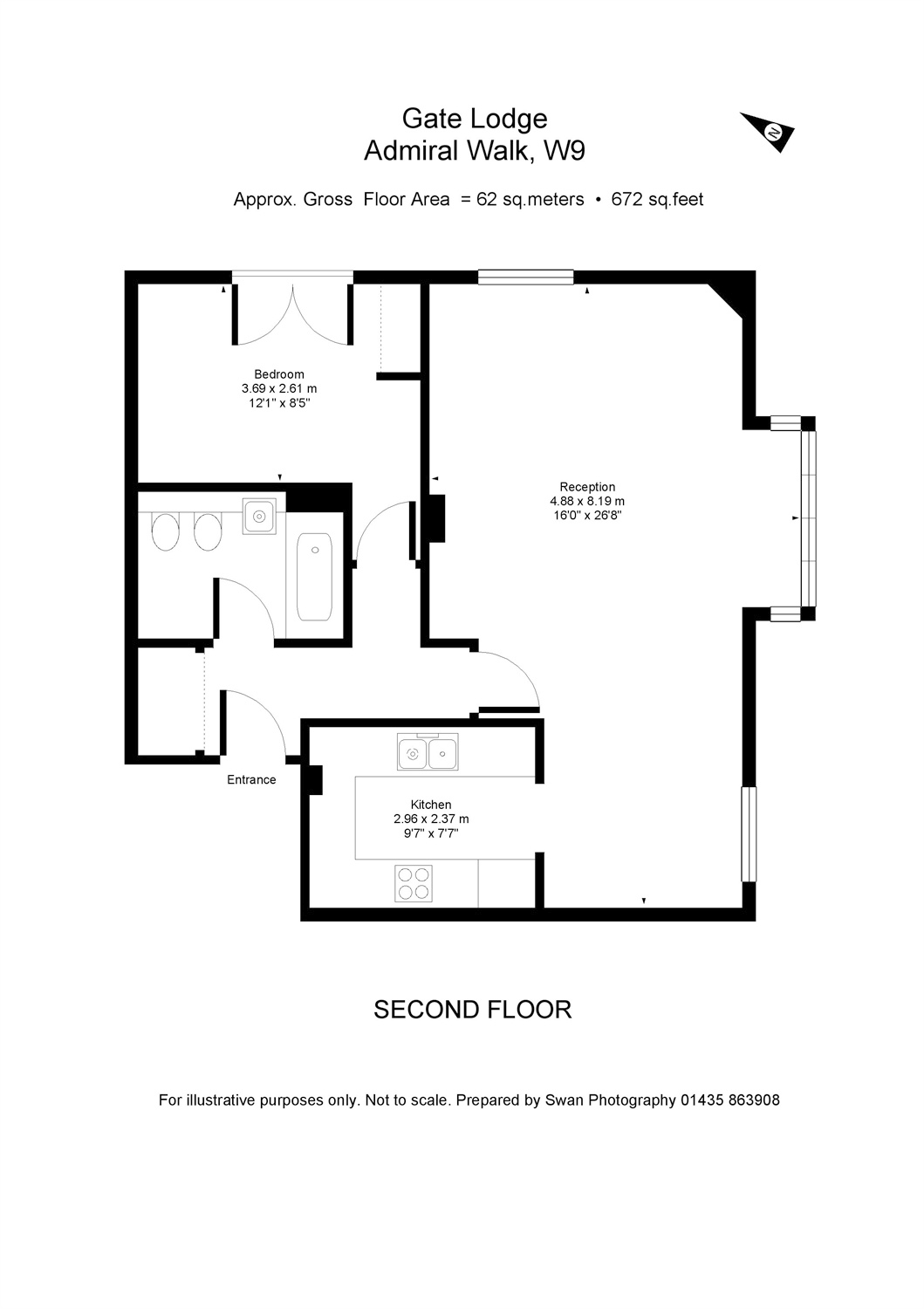 1 Bedrooms Flat to rent in Admiral Walk, Carlton Gate, London W9