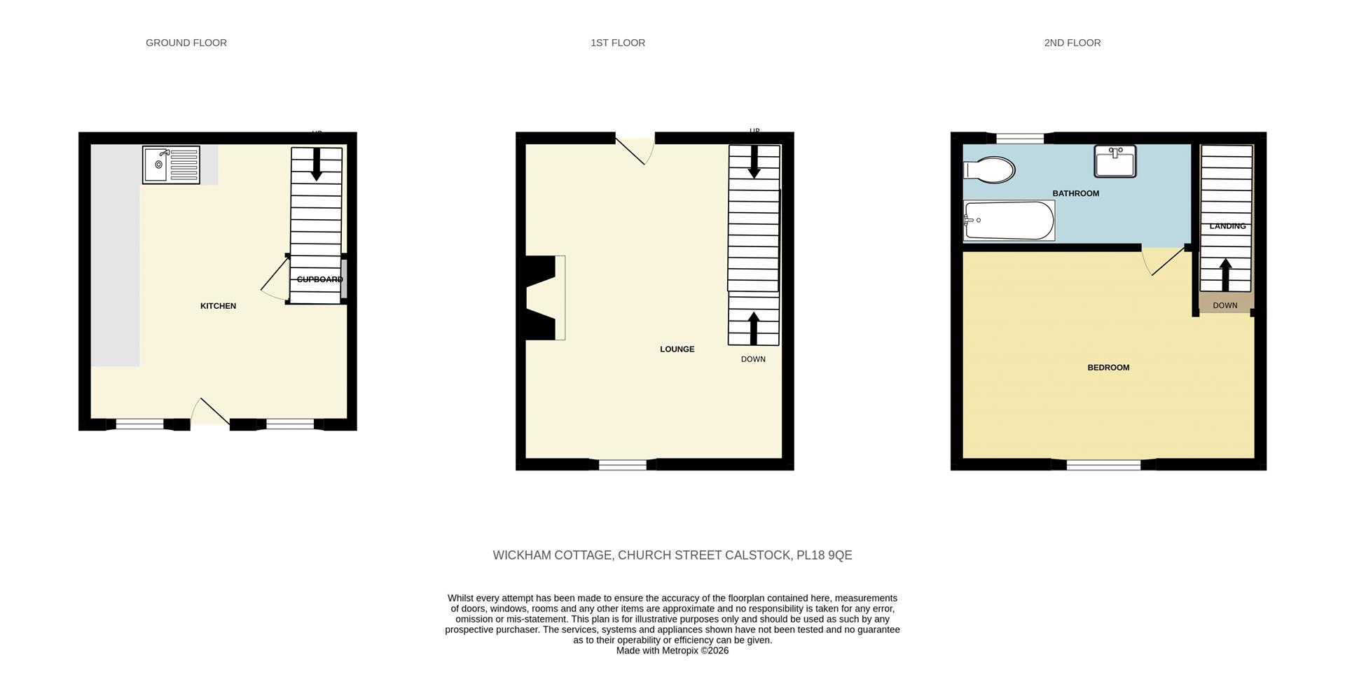 Wickham Cottage, Church Street, Calstock floorplan