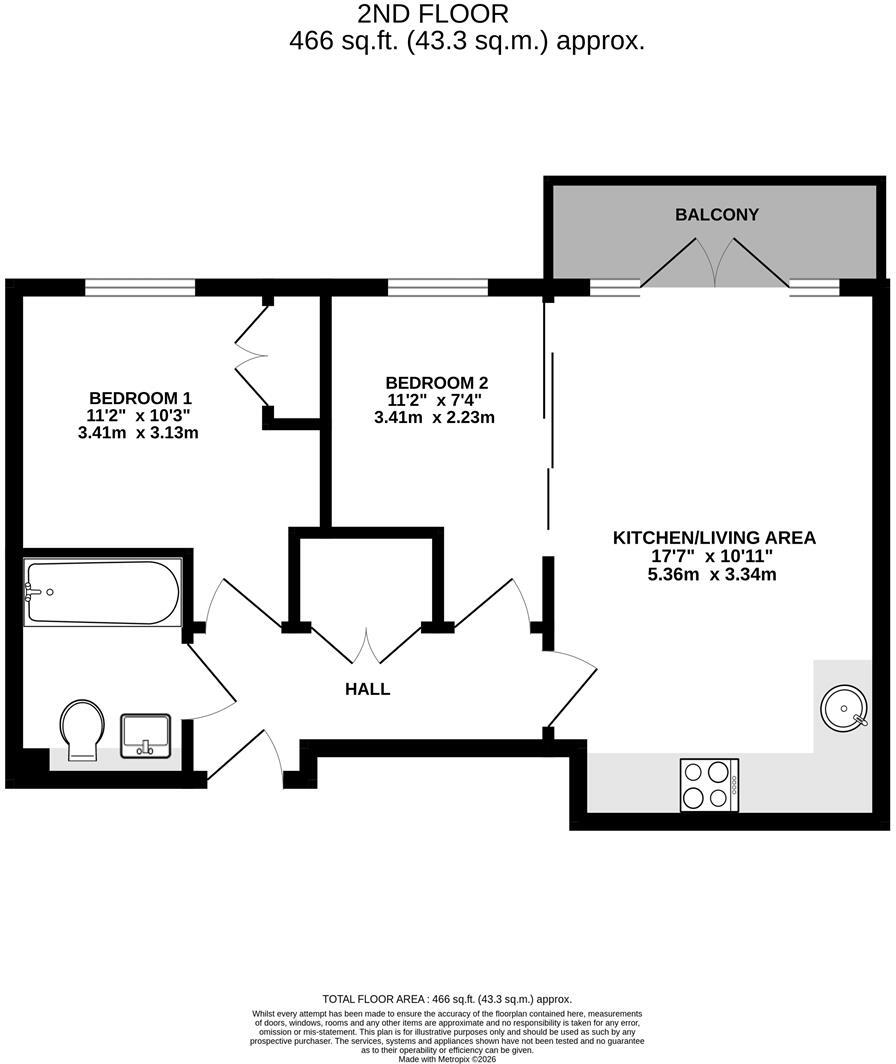 47 Jefferson House 33, Park Lodge Avenue, West Drayton floorplan