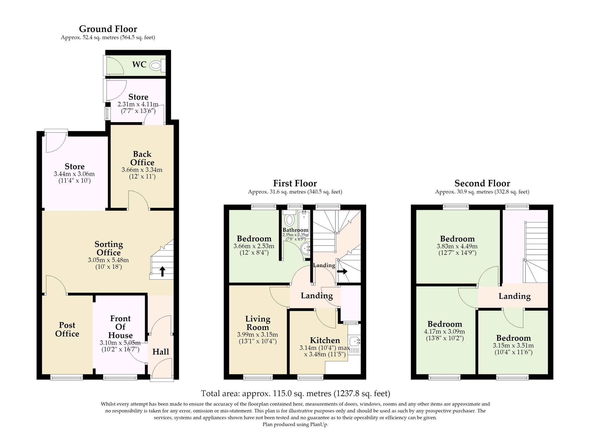 The Old Post Office, Broad Street, Eye floorplan