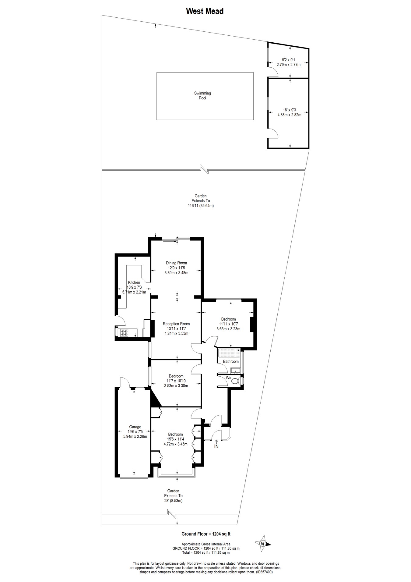 West Mead, Ewell Court KT19, 3 bedroom detached bungalow for sale