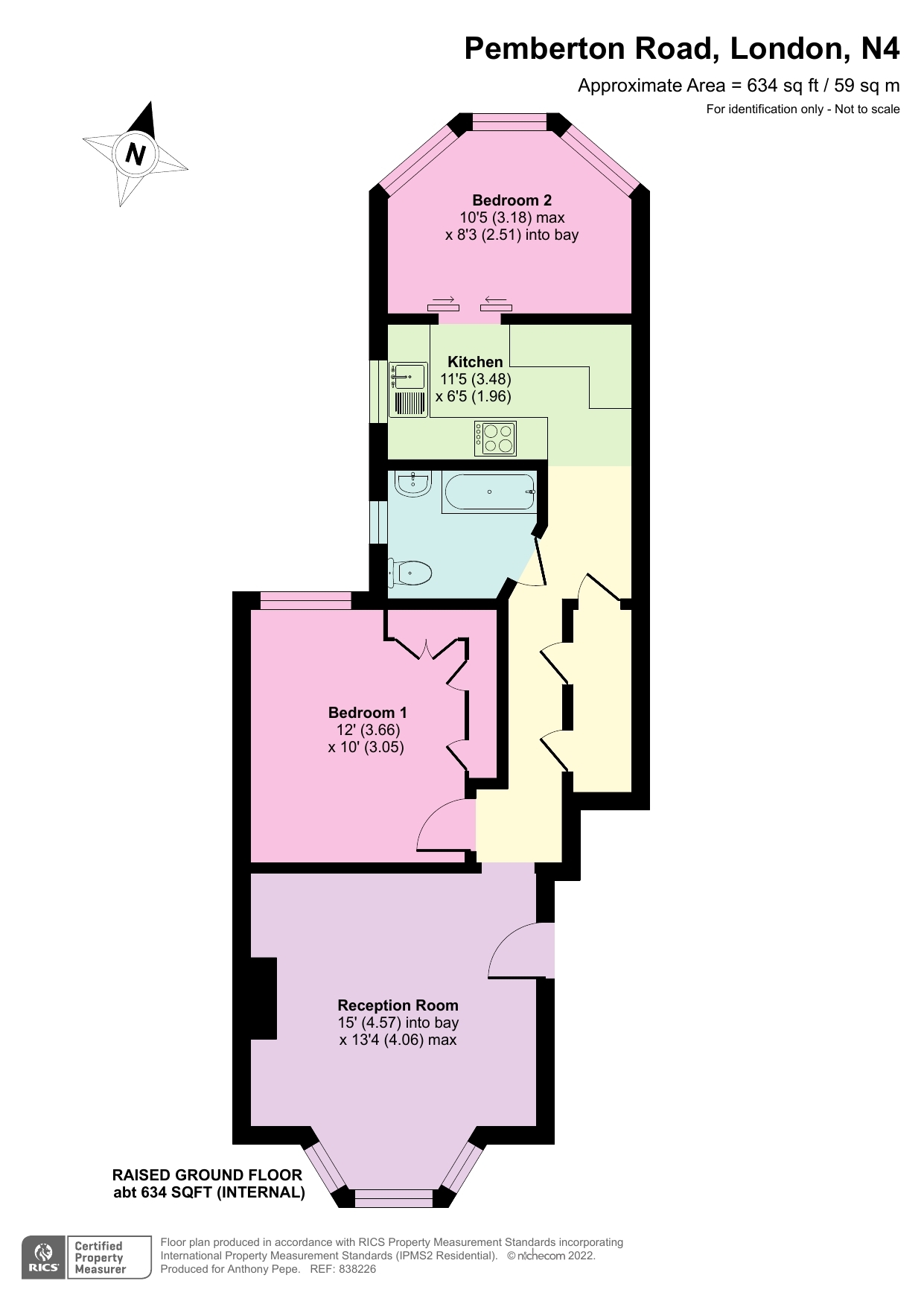 Pemberton Road, London N4, 2 bedroom flat for sale 61294697