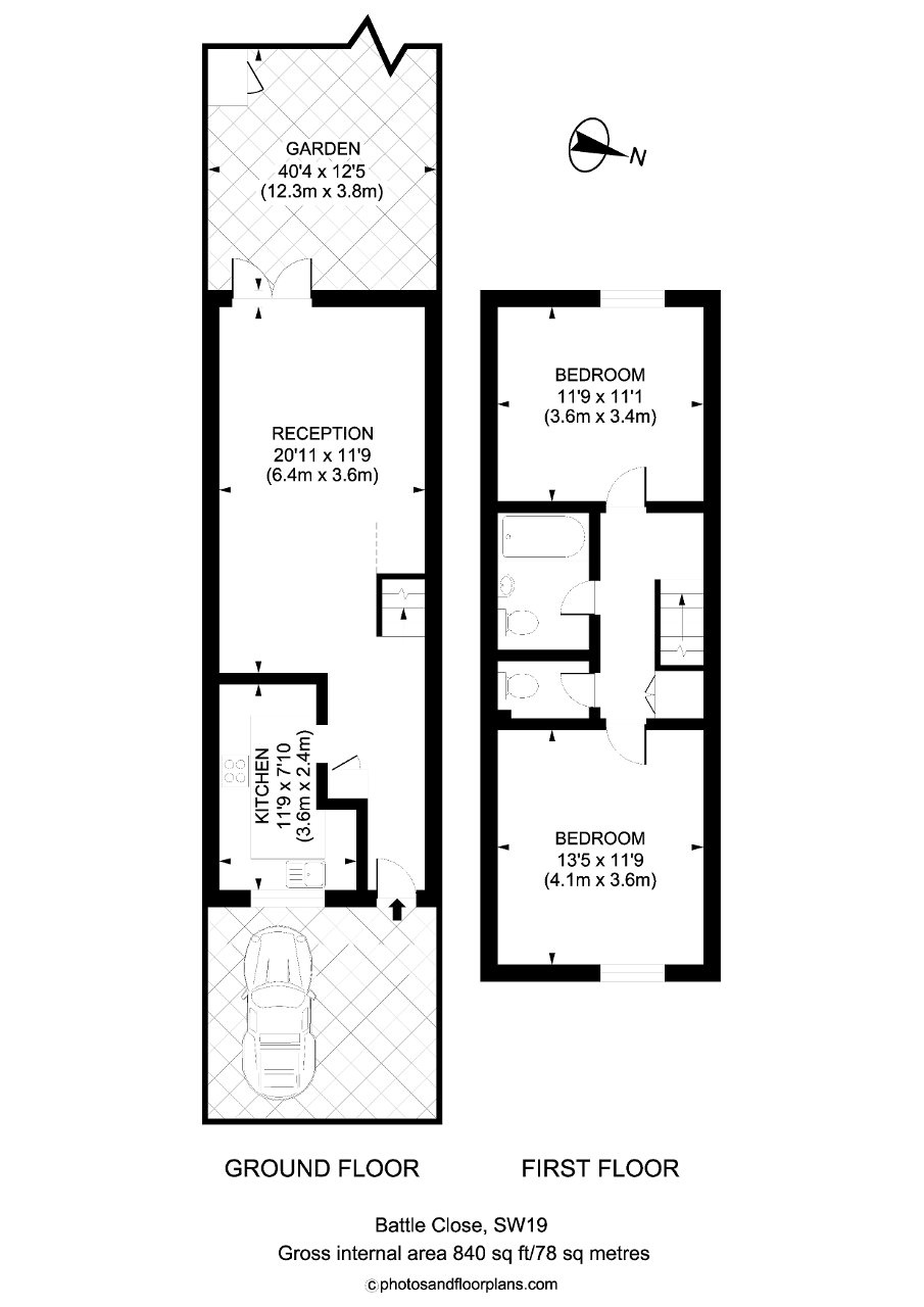 2 Bedrooms Terraced house to rent in Battle Close, South Wimbledon, London SW19