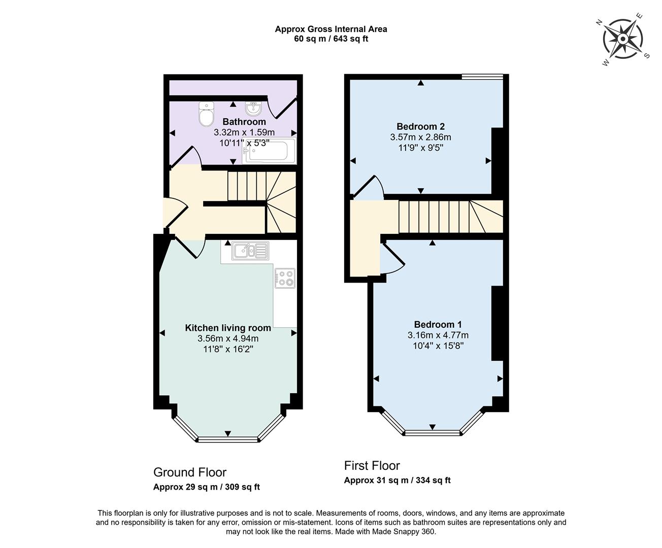 Flat 2, 77-79, Norfolk Road, Cliftonville floorplan
