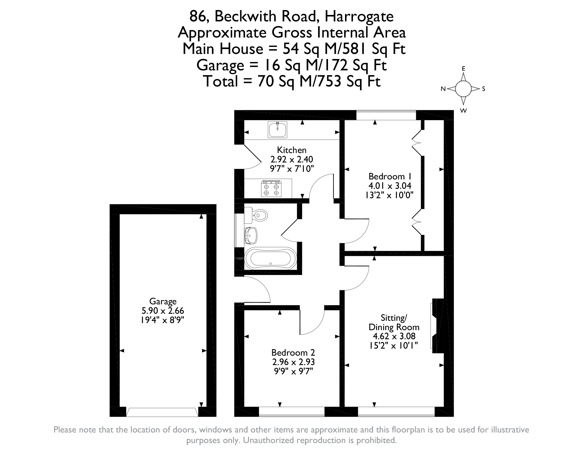 86, Beckwith Road, North Yorkshire floorplan