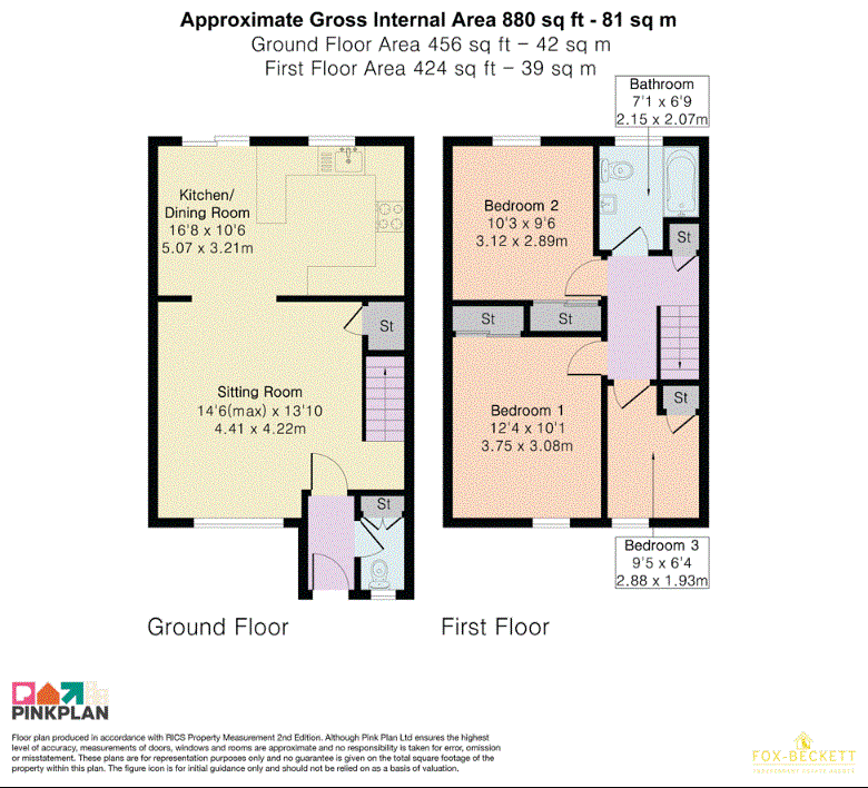34, Scott Close, Reading floorplan