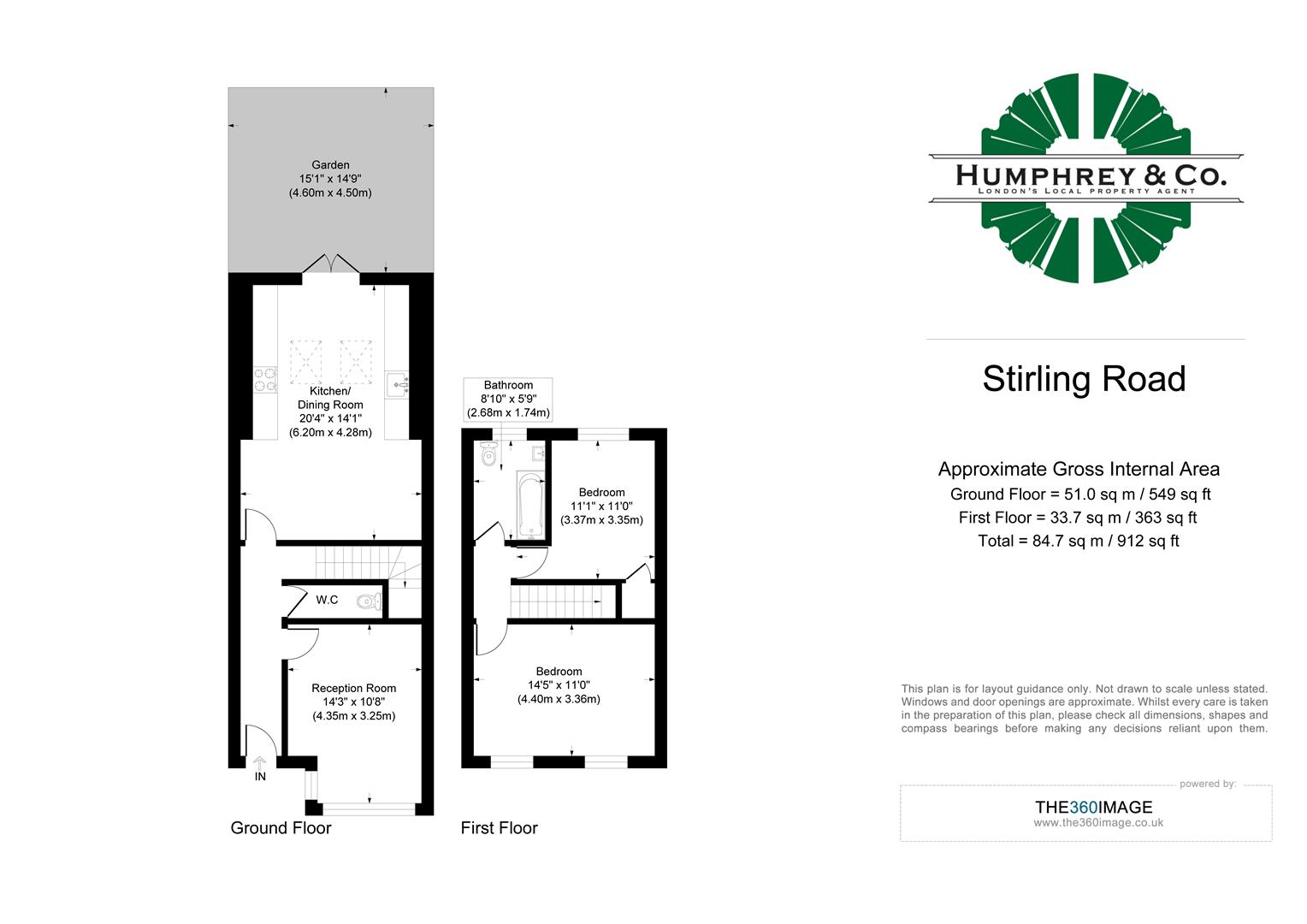 36, Stirling Road, Walthamstow floorplan