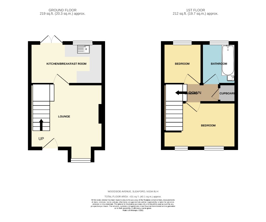 16, Woodside Court, Sleaford floorplan