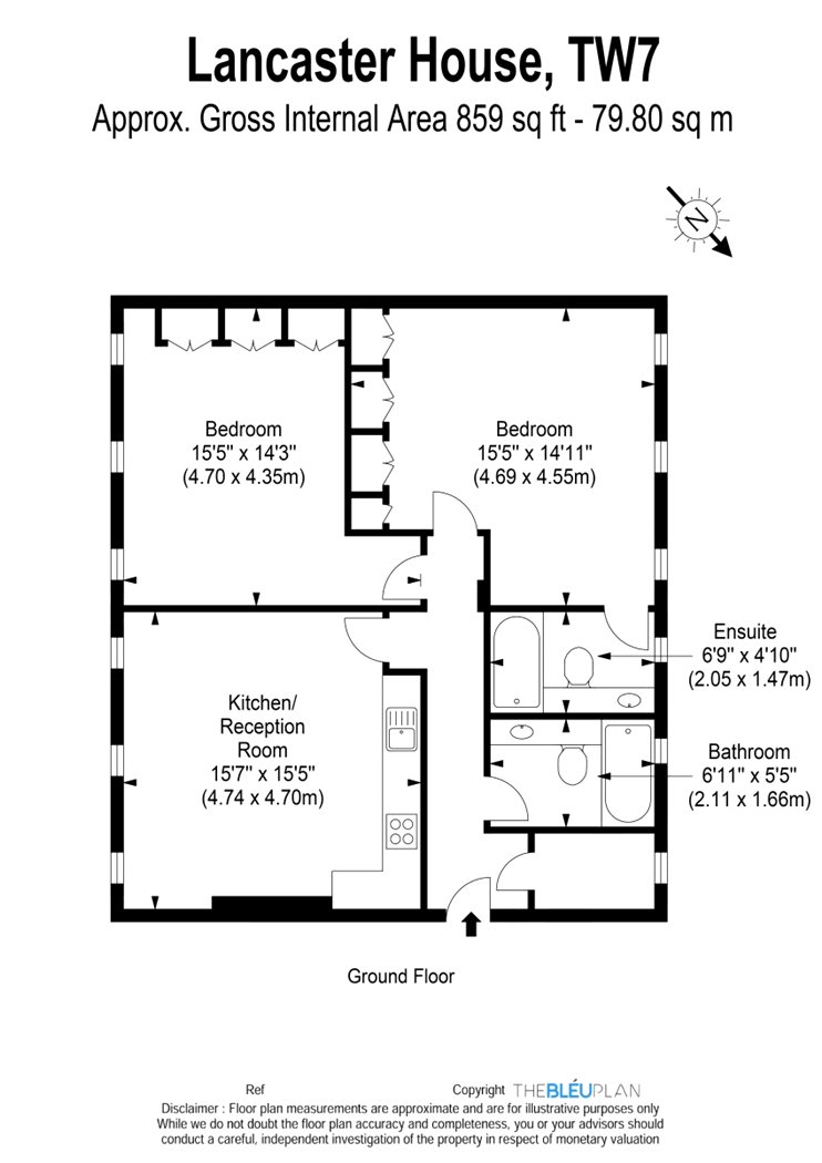 2 Bedrooms Flat for sale in Lancaster House, Isleworth TW7