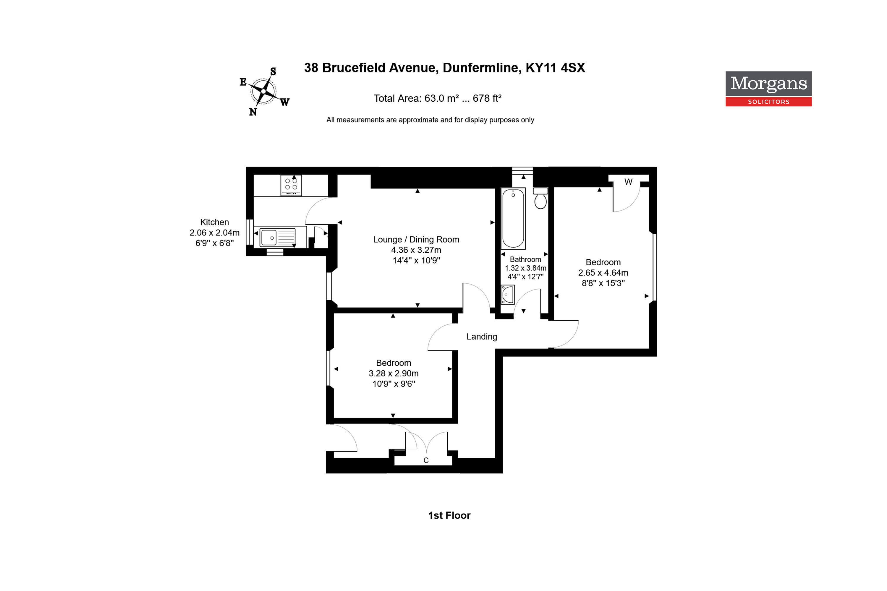 38, Brucefield Avenue First Floor Left, Dunfermline floorplan