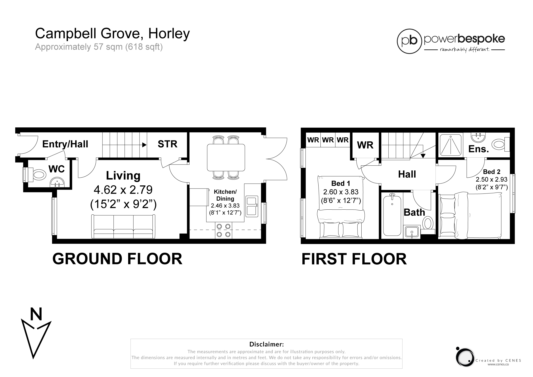 12, Campbell Grove, Horley floorplan