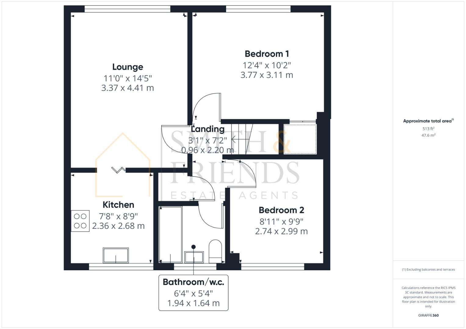 21, Saltcote, Middlesbrough floorplan