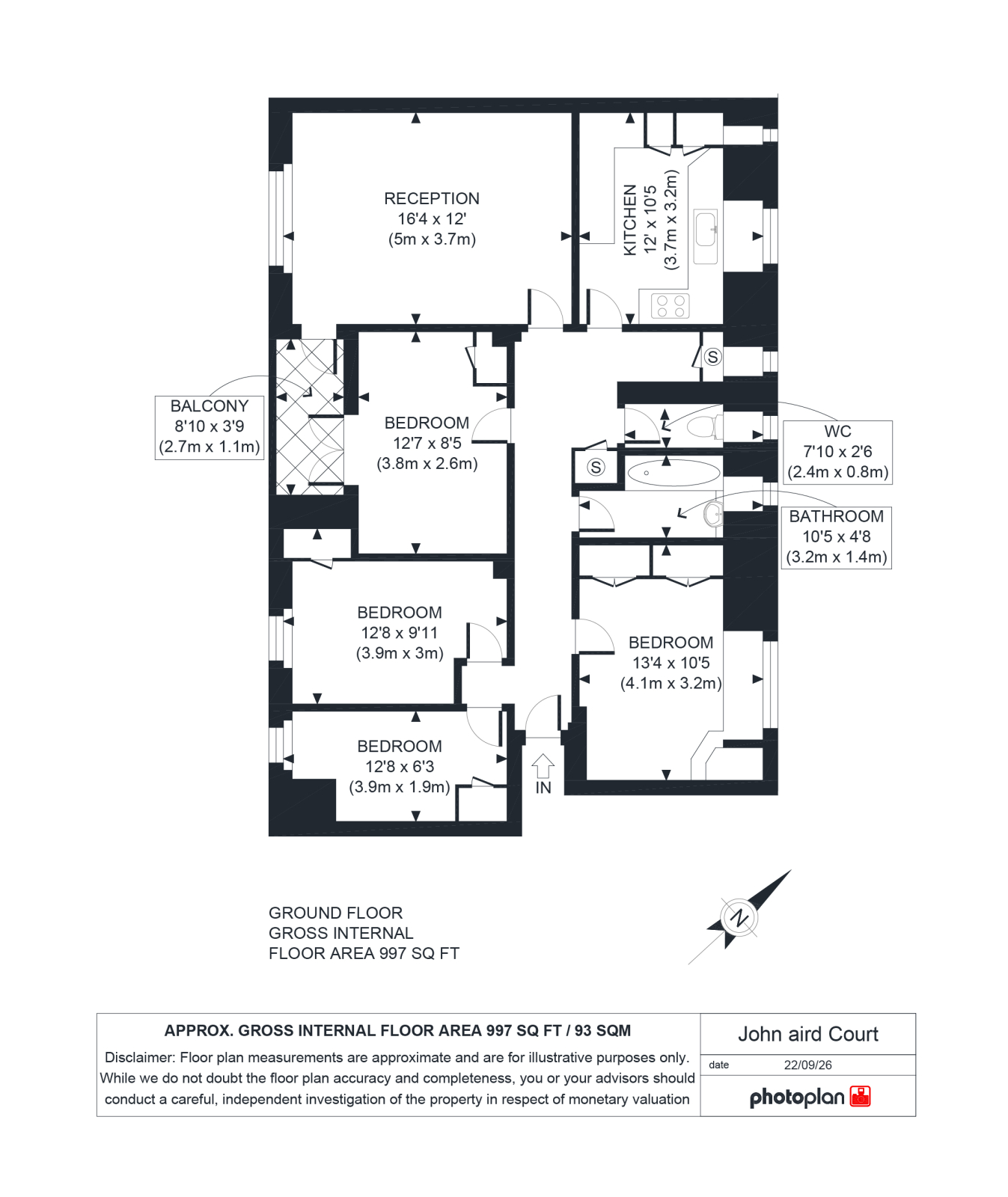 7 John Aird Court, London floorplan