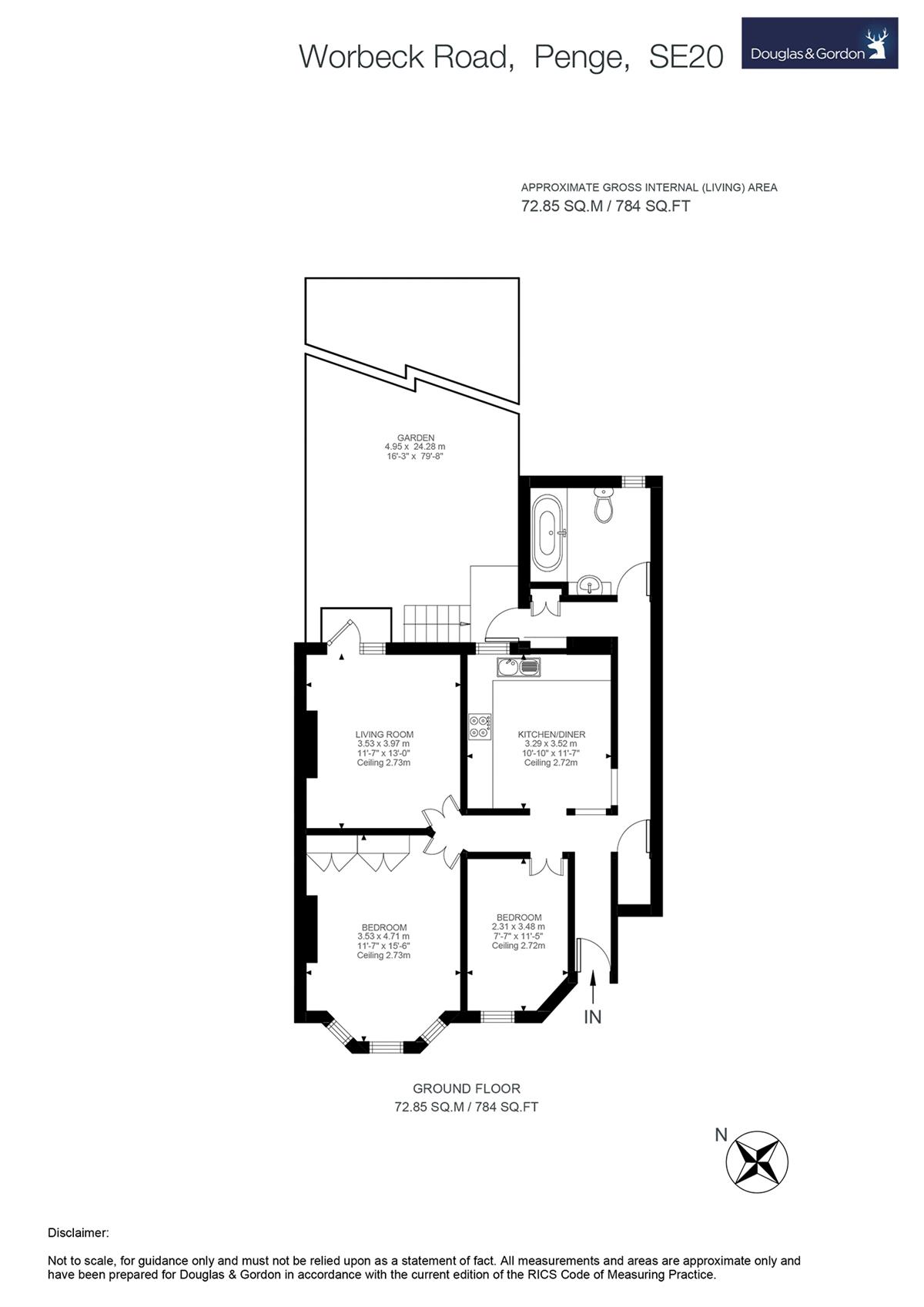 2 Bedrooms Flat to rent in Worbeck Road, London SE20