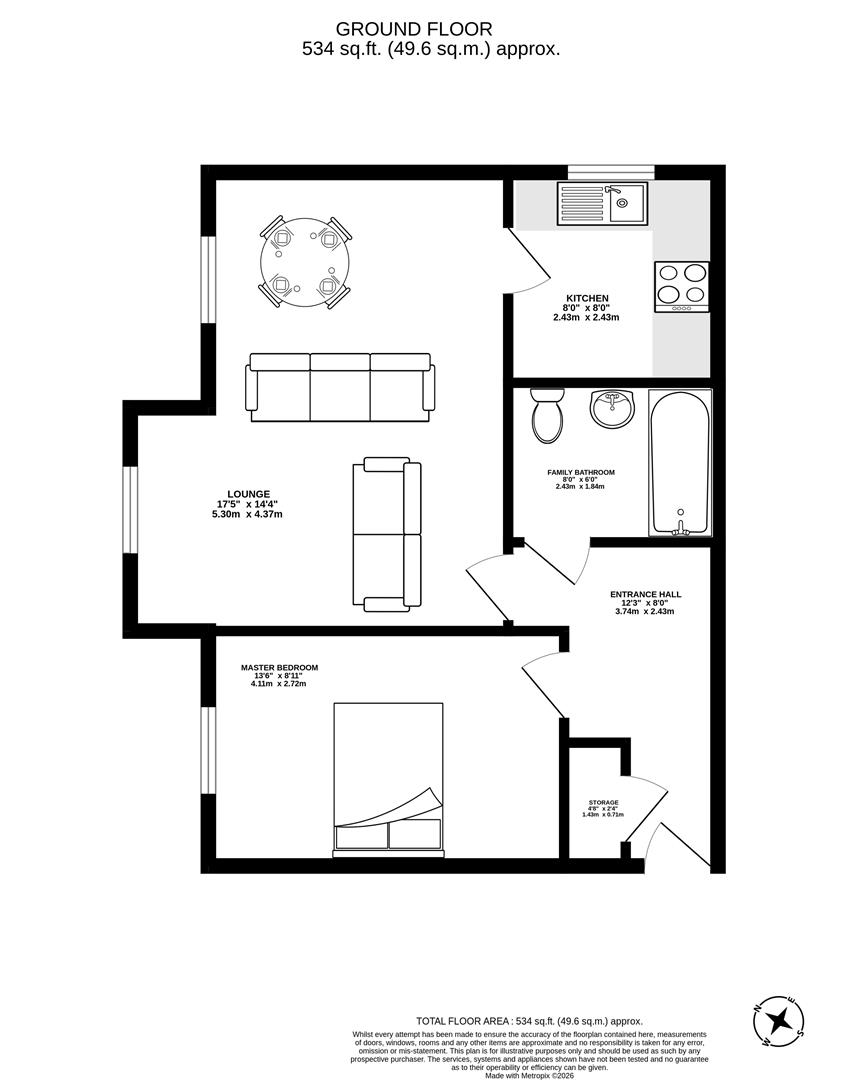 Apartment 1, Old School Square, Burleigh Road, Preston floorplan