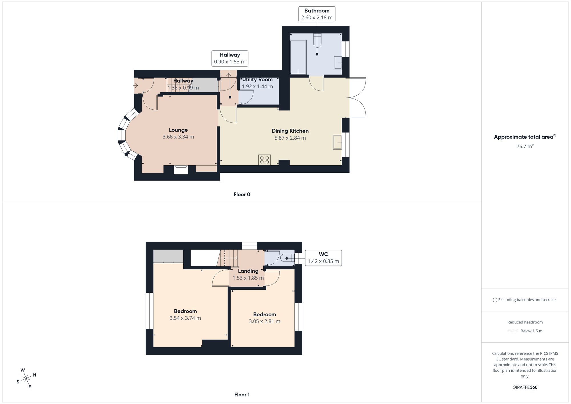 21 Elsdon Gardens, Gateshead floorplan
