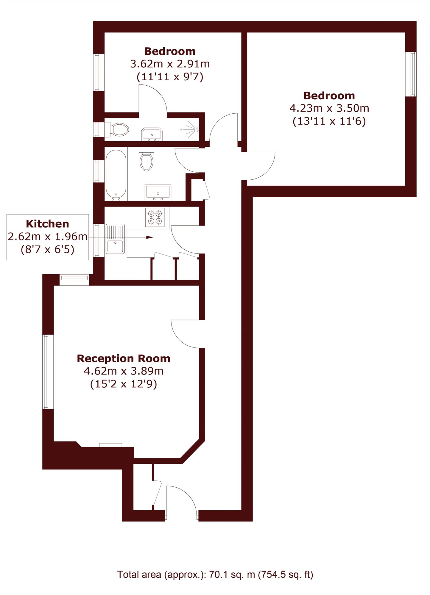 Shoot Up Hill, London floorplan