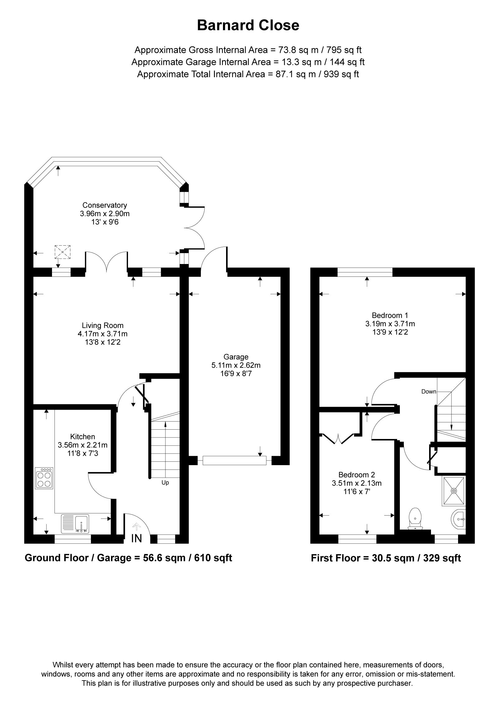 1, Barnard Close, Camberley floorplan