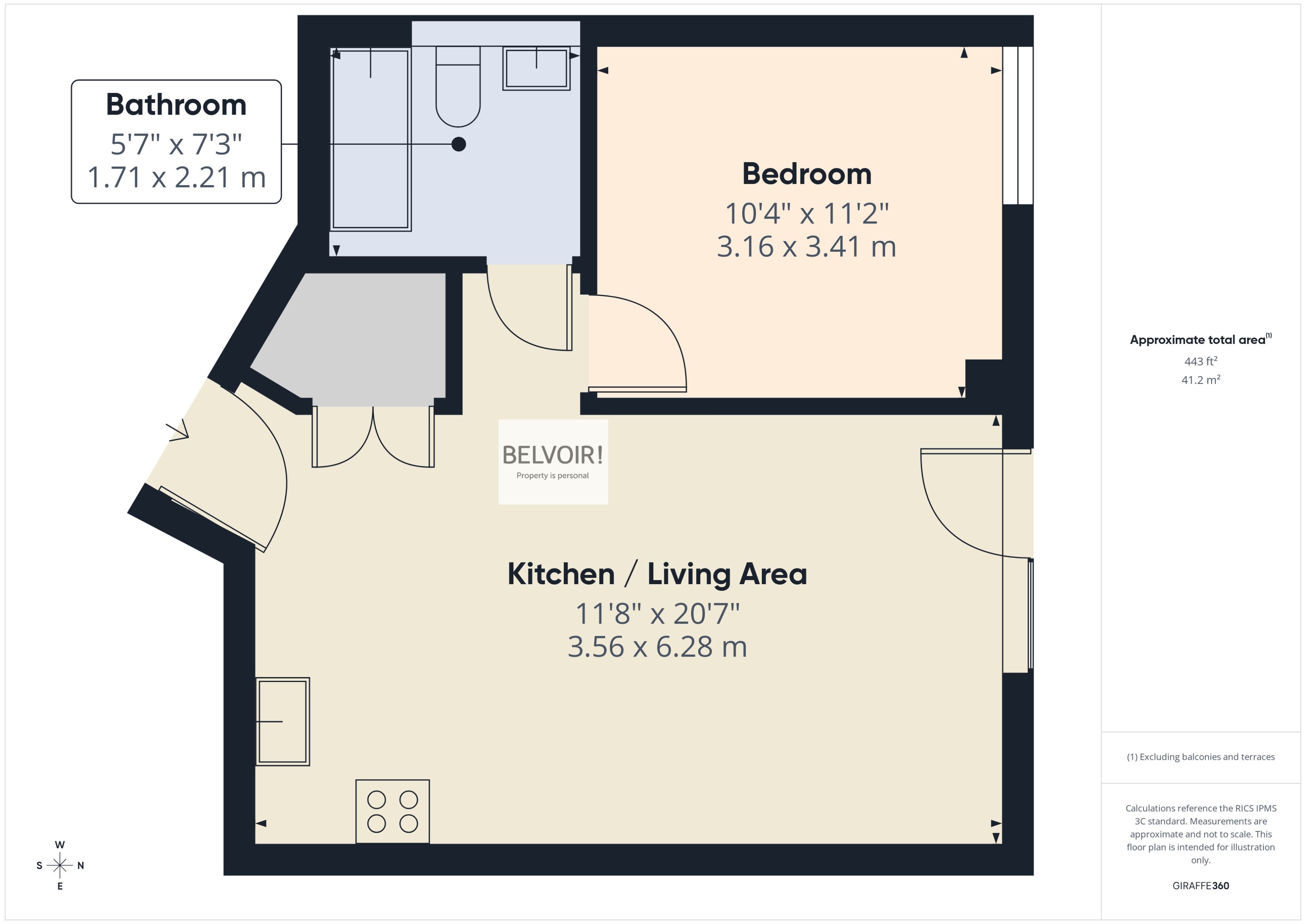 607, Burgess House, 5 Cross Burgess Street, Sheffield floorplan