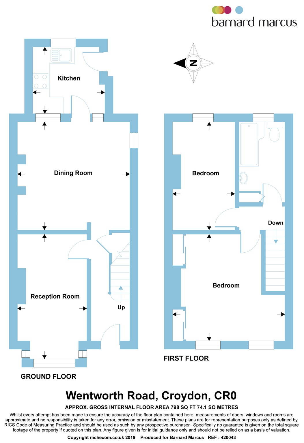 2 Bedrooms Terraced house for sale in Wentworth Road, Croydon CR0