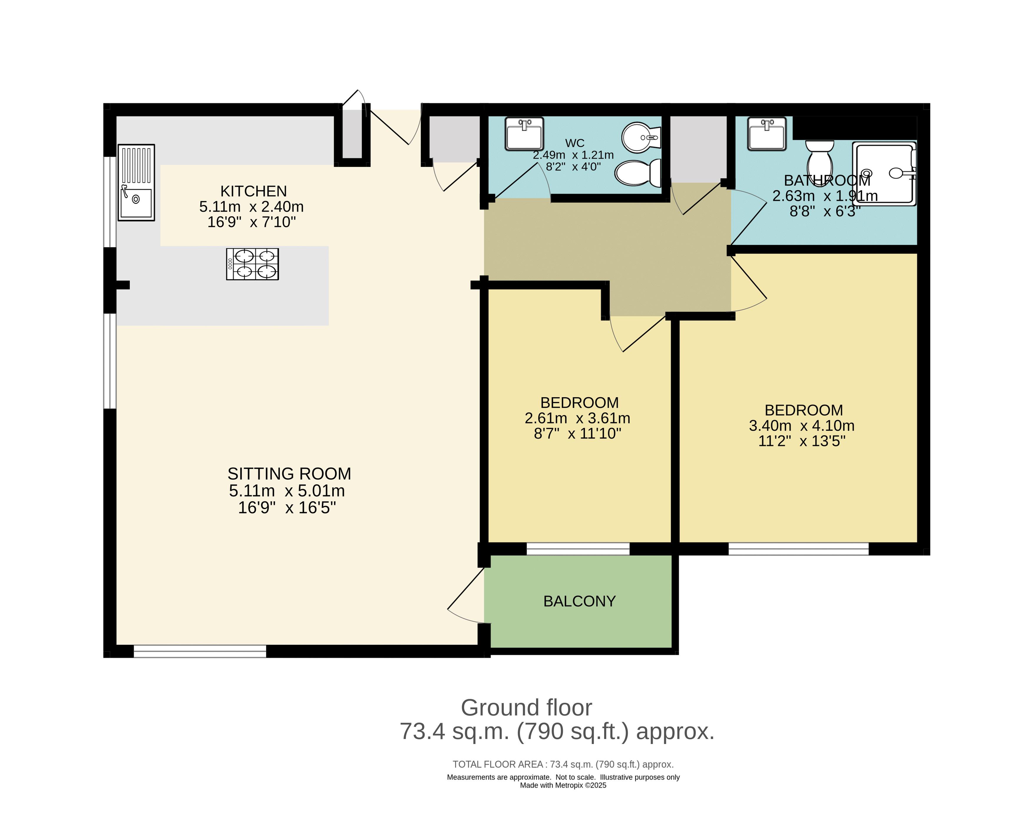 24 Pitt Place, Church Street, Epsom floorplan