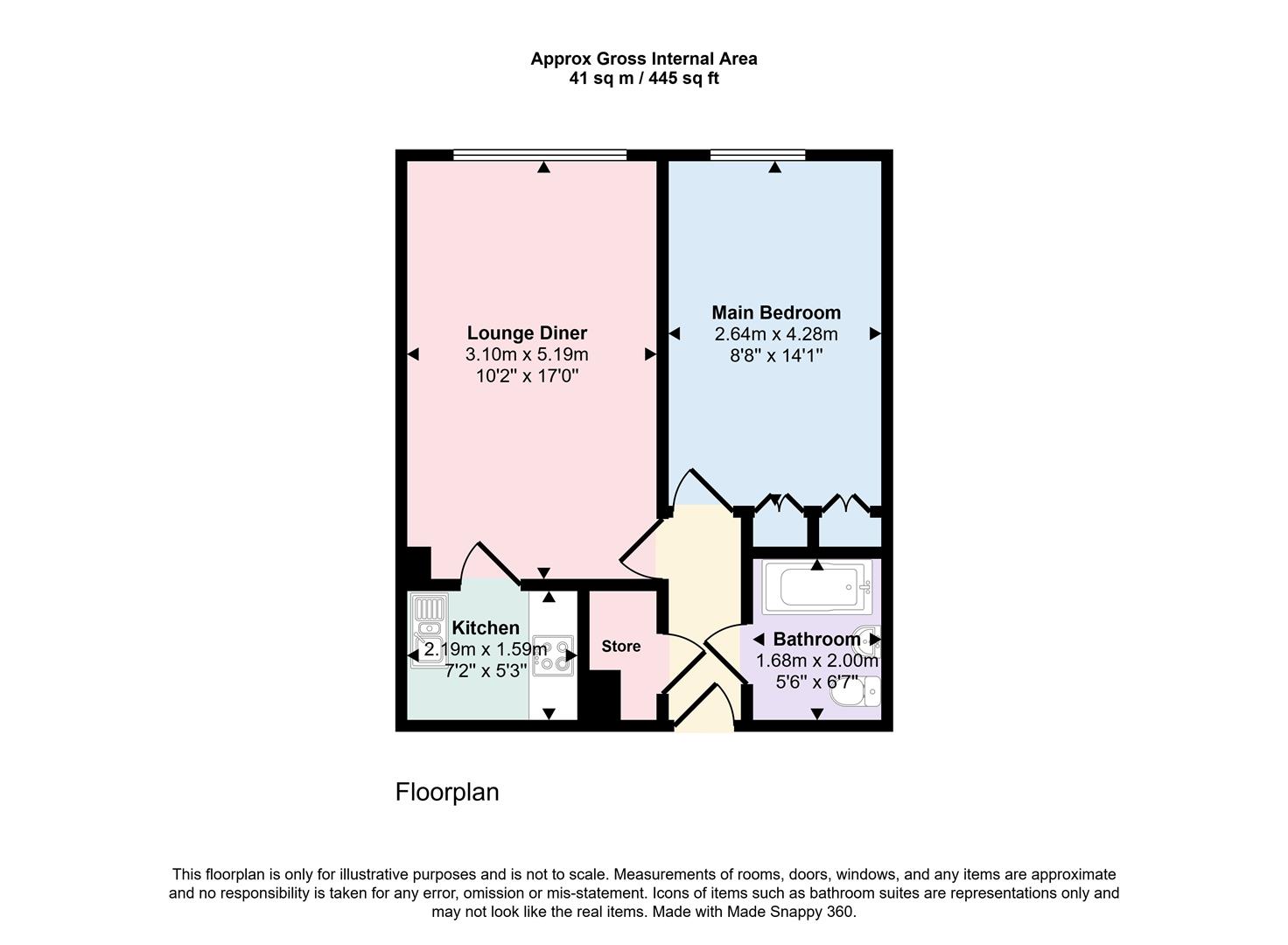 Lychgate Court, Flat 33, 34, Friern Park, London floorplan