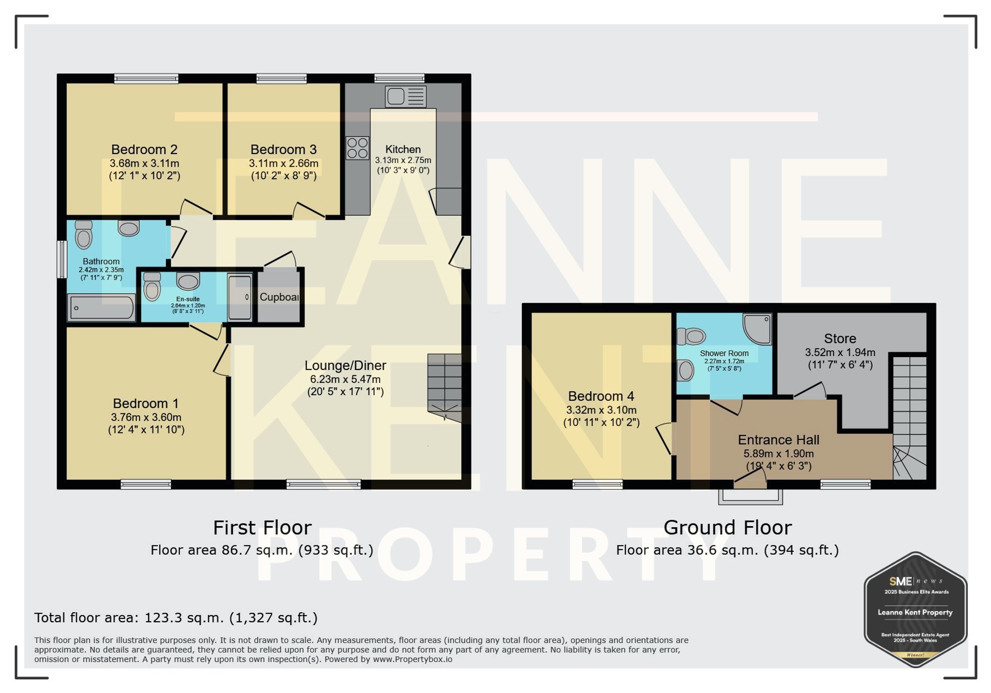 1 Bluebell Close, Caerphilly floorplan
