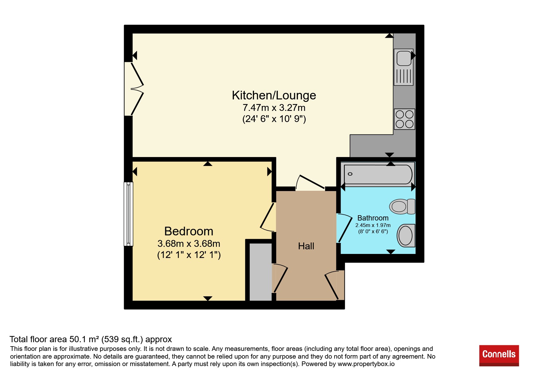 Apartment 376, Southside, St. John's Walk, Birmingham floorplan