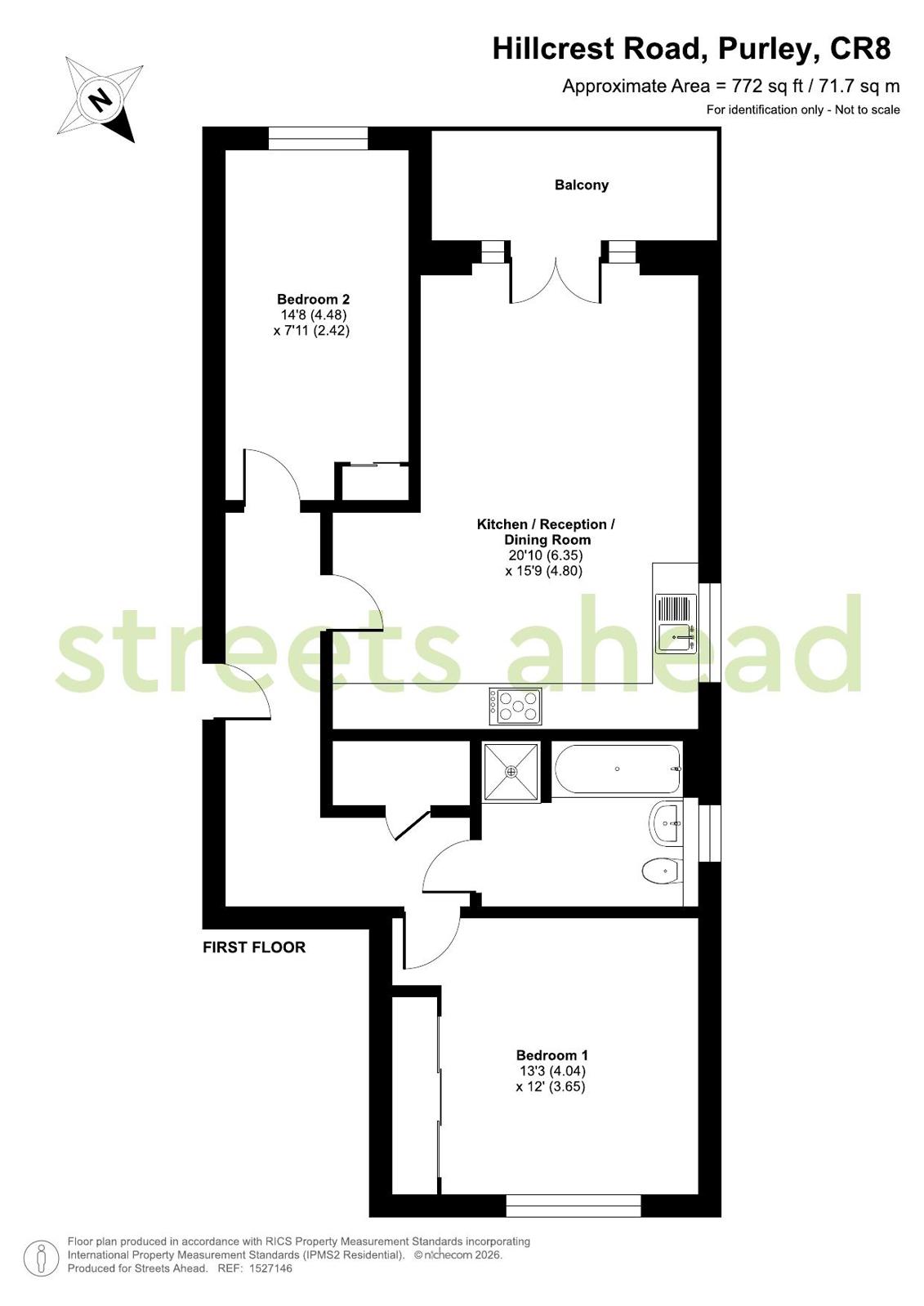 Flat 4, 55, Hillcrest Road, Purley floorplan