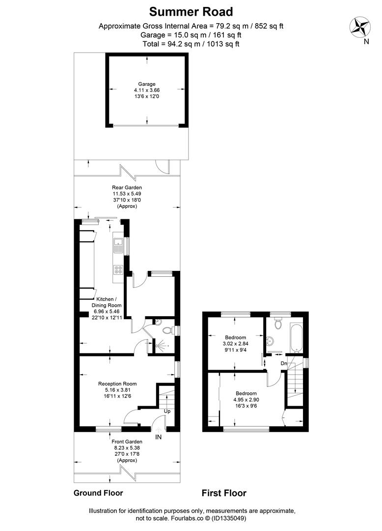 107, Summer Road, Thames Ditton floorplan