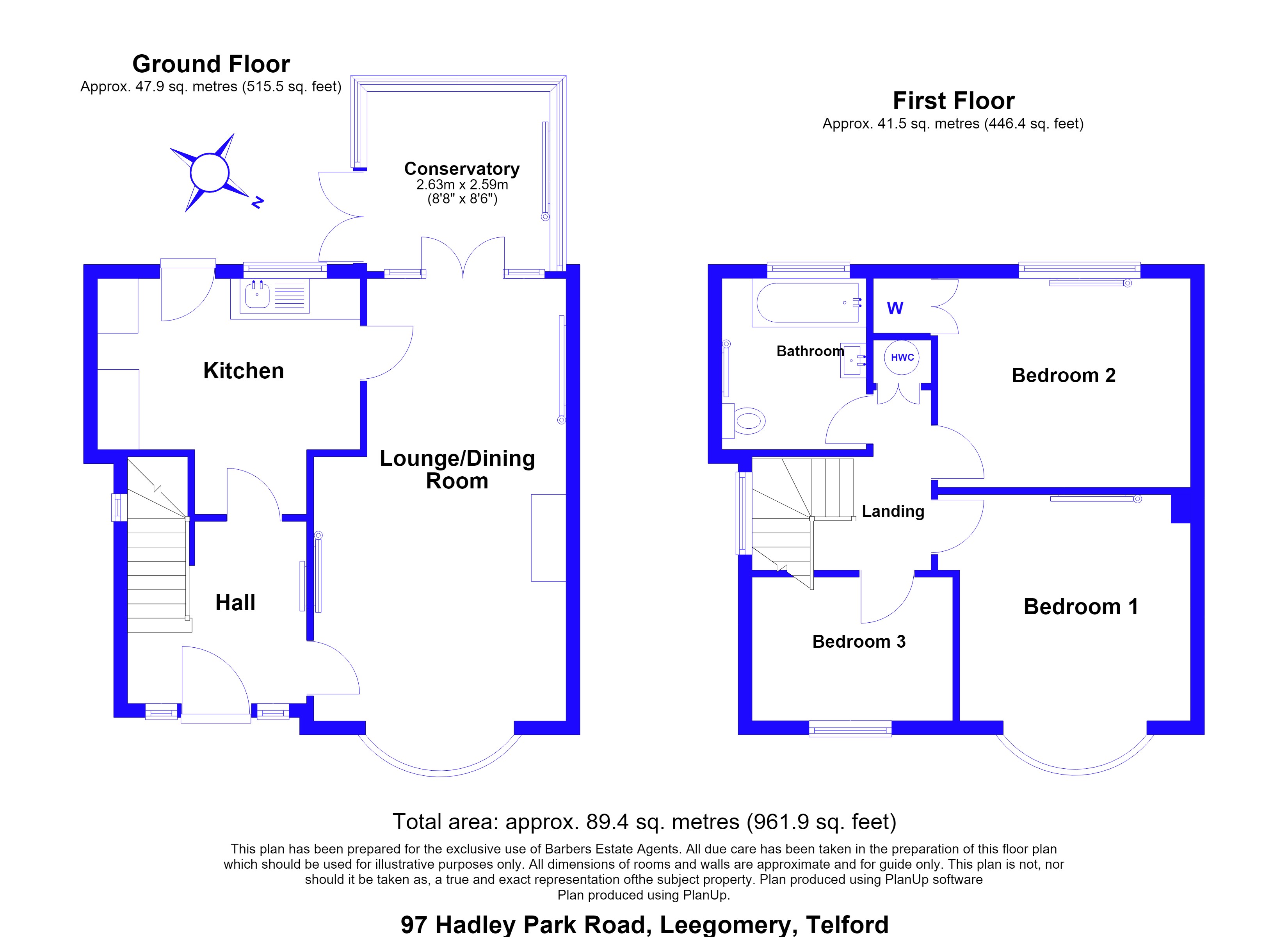 97, Hadley Park Road, Telford floorplan