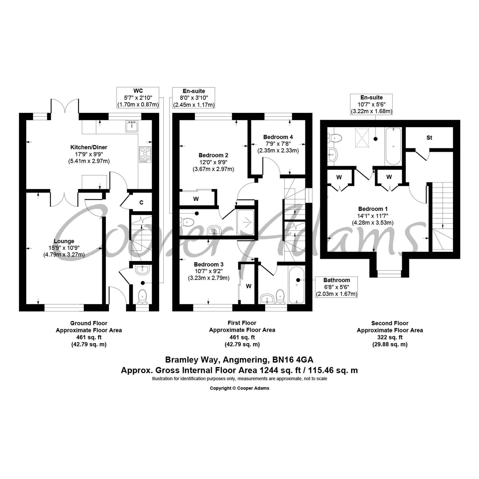 3 Bramley Way, Littlehampton floorplan