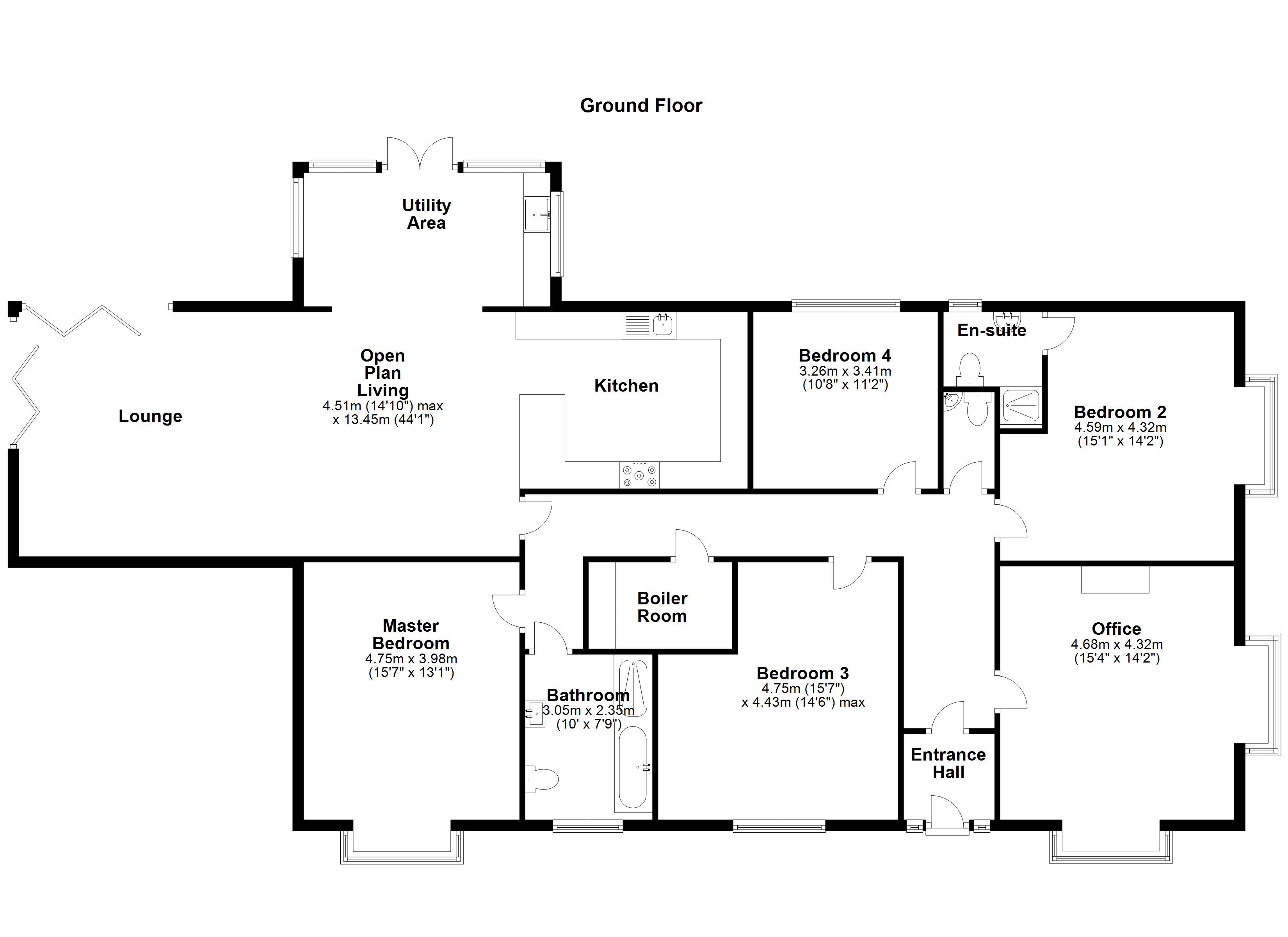 Boringdon Hill, Plympton, Plymouth PL7, 4 bedroom detached bungalow for